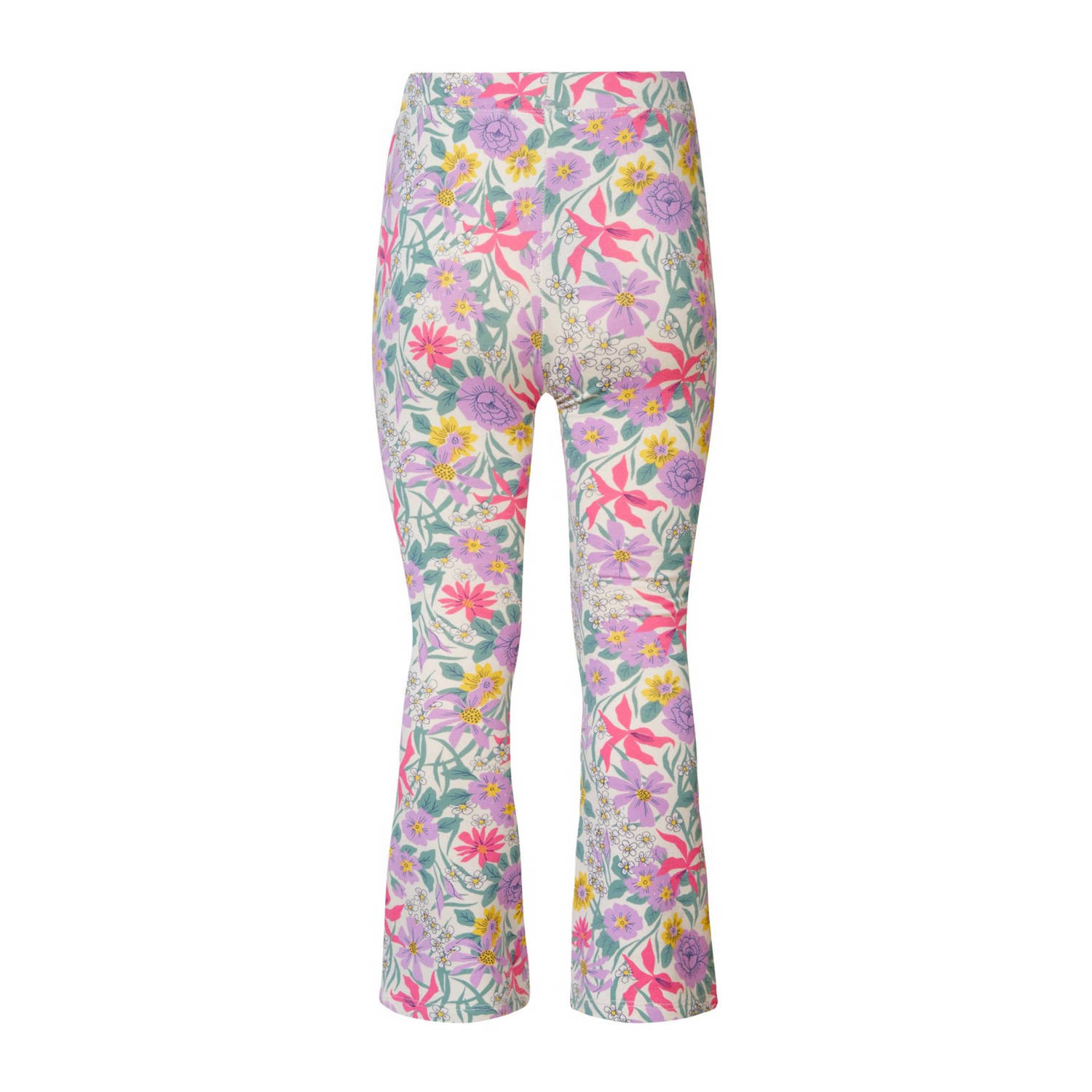 Noppies flared legging Elwood roze groen geel