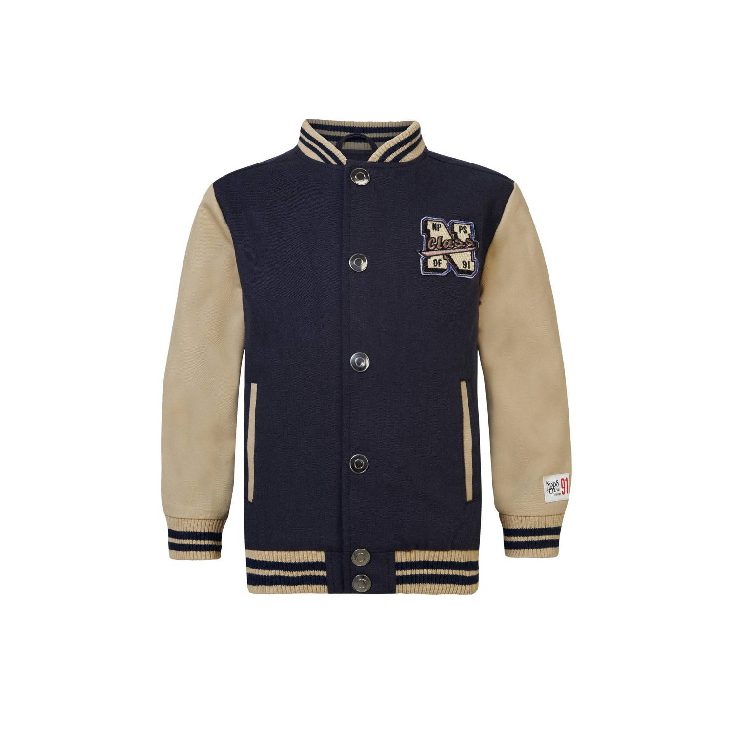 Noppies bomberjack zomer Denton donkerblauw beige