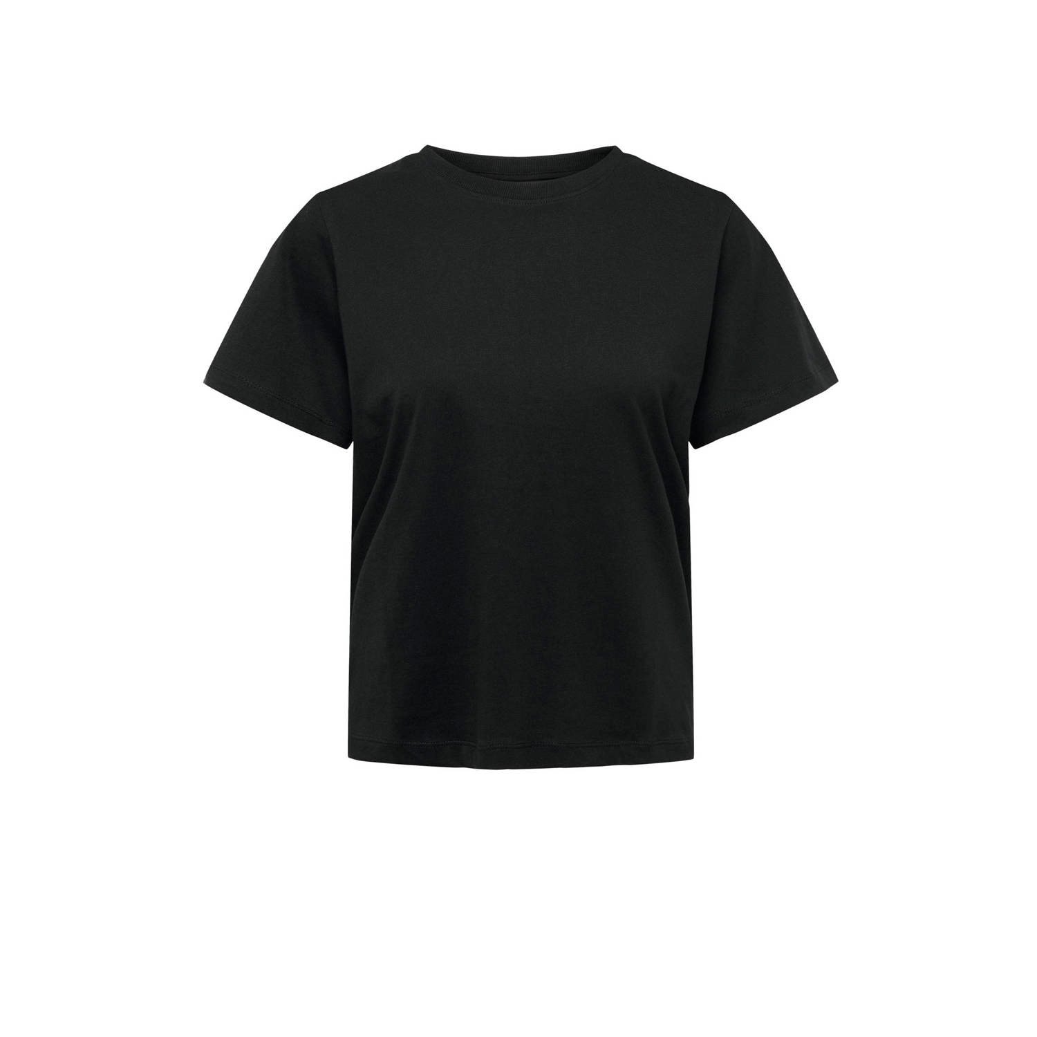 JDY PISA geweven T-shirt zwart