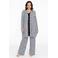 YOEK rechtvallende blazer DOLCE met all over print ecru/marineblauw/wit