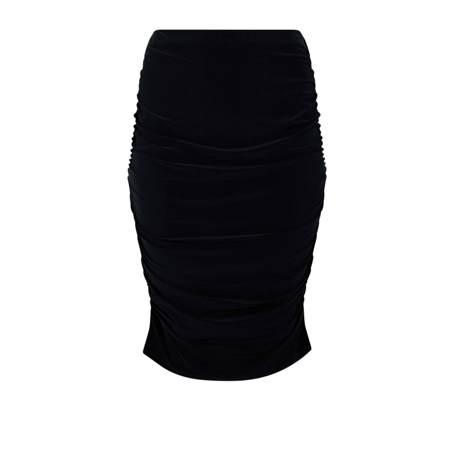 YOEK midi rok DOLCE met plooien zwart