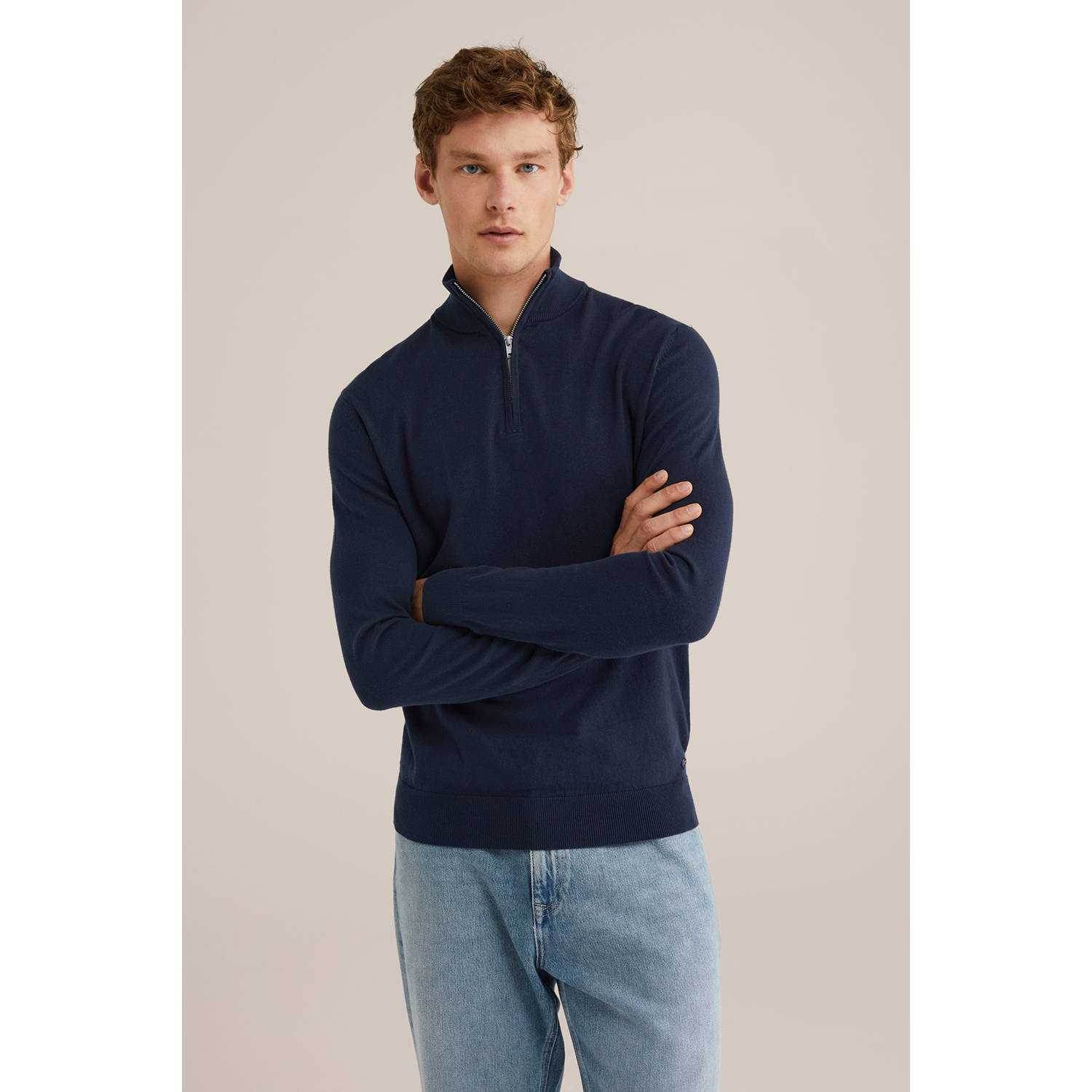 WE Fashion WE Fundamentals trui Casper donker blauw