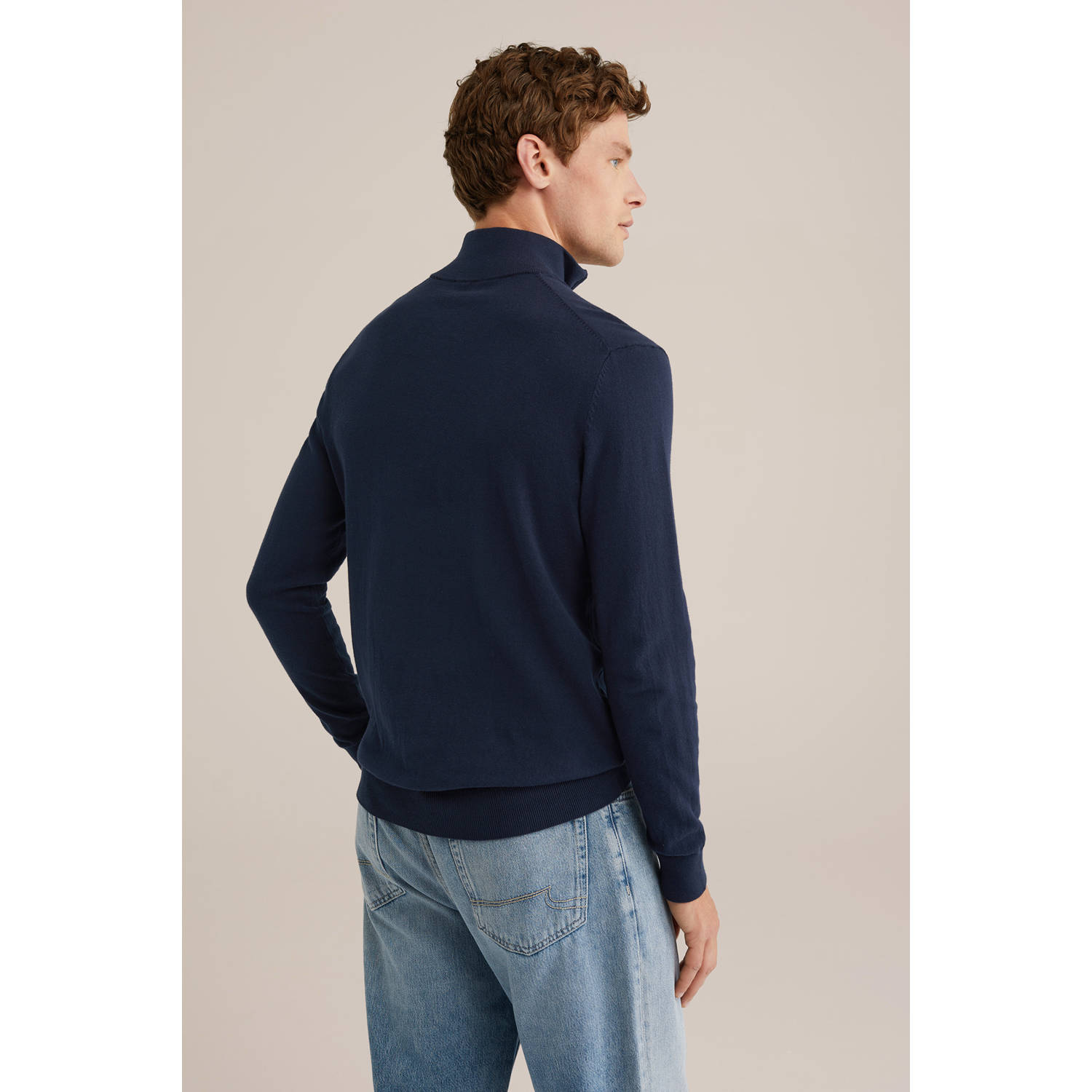 WE Fashion WE Fundamentals trui Casper donker blauw