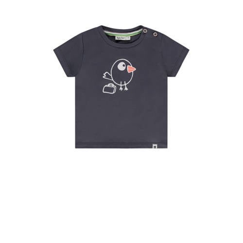 Babyface baby T-shirt met printopdruk antraciet