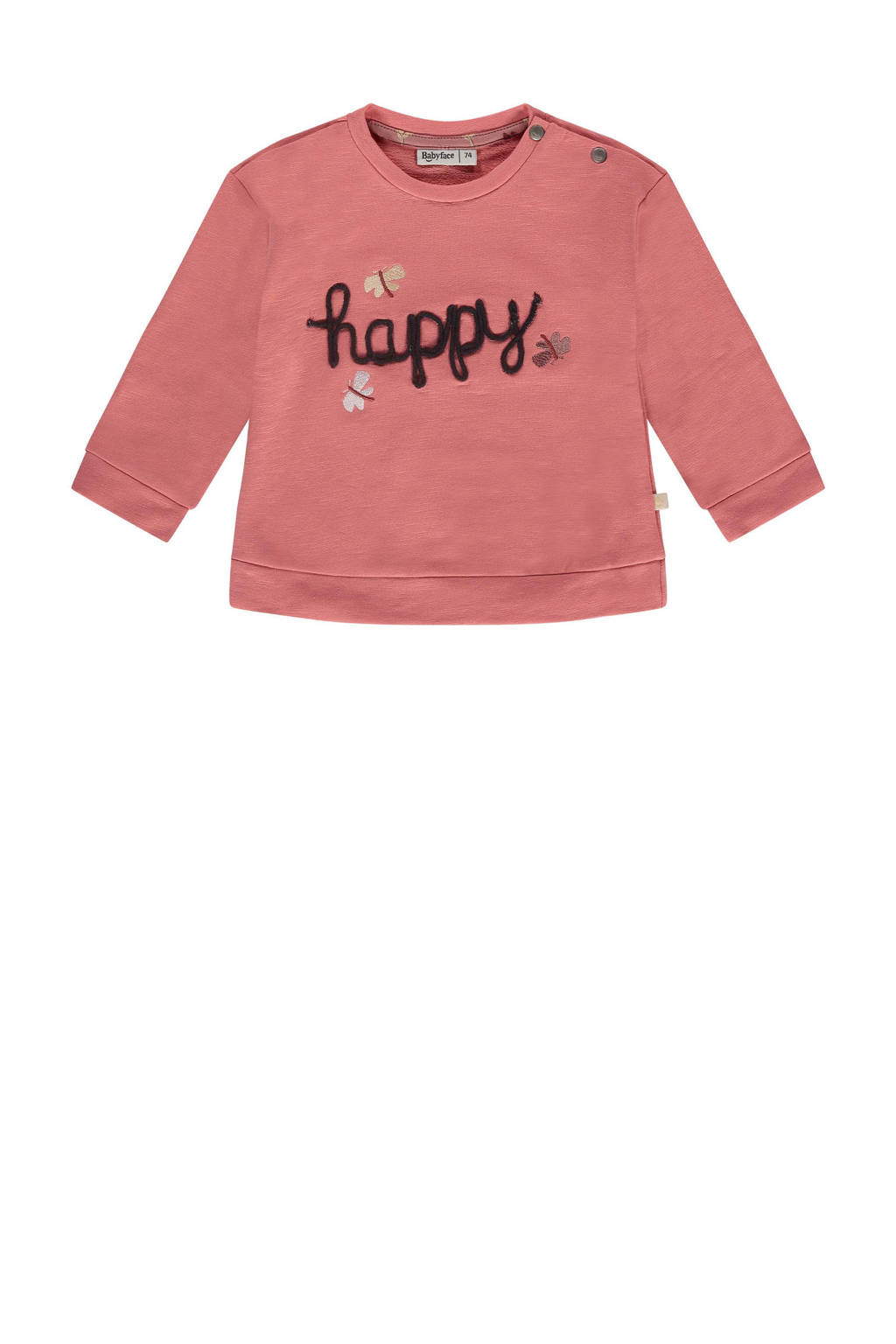 baby sweater met tekst roze