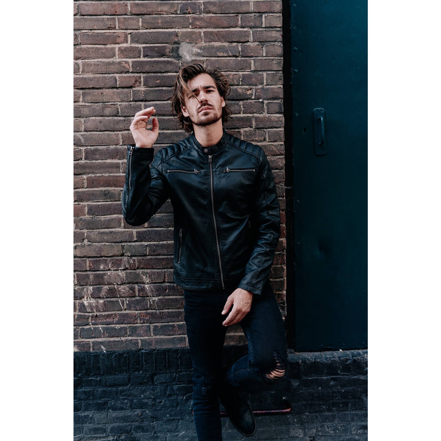 Goosecraft leren jas Jacket black