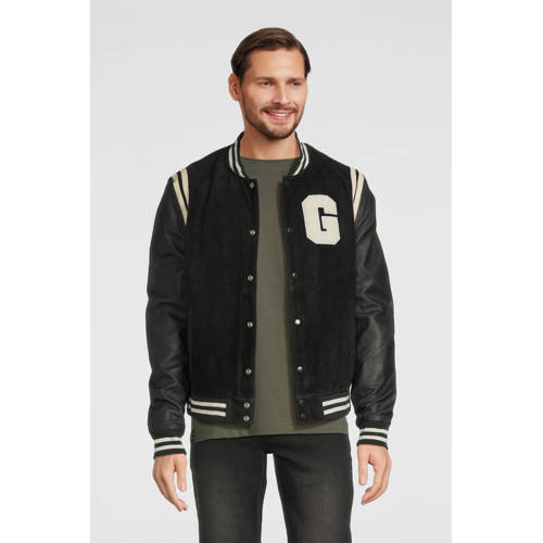 Goosecraft baseball jacket Melrose met printopdruk military green afbeelding