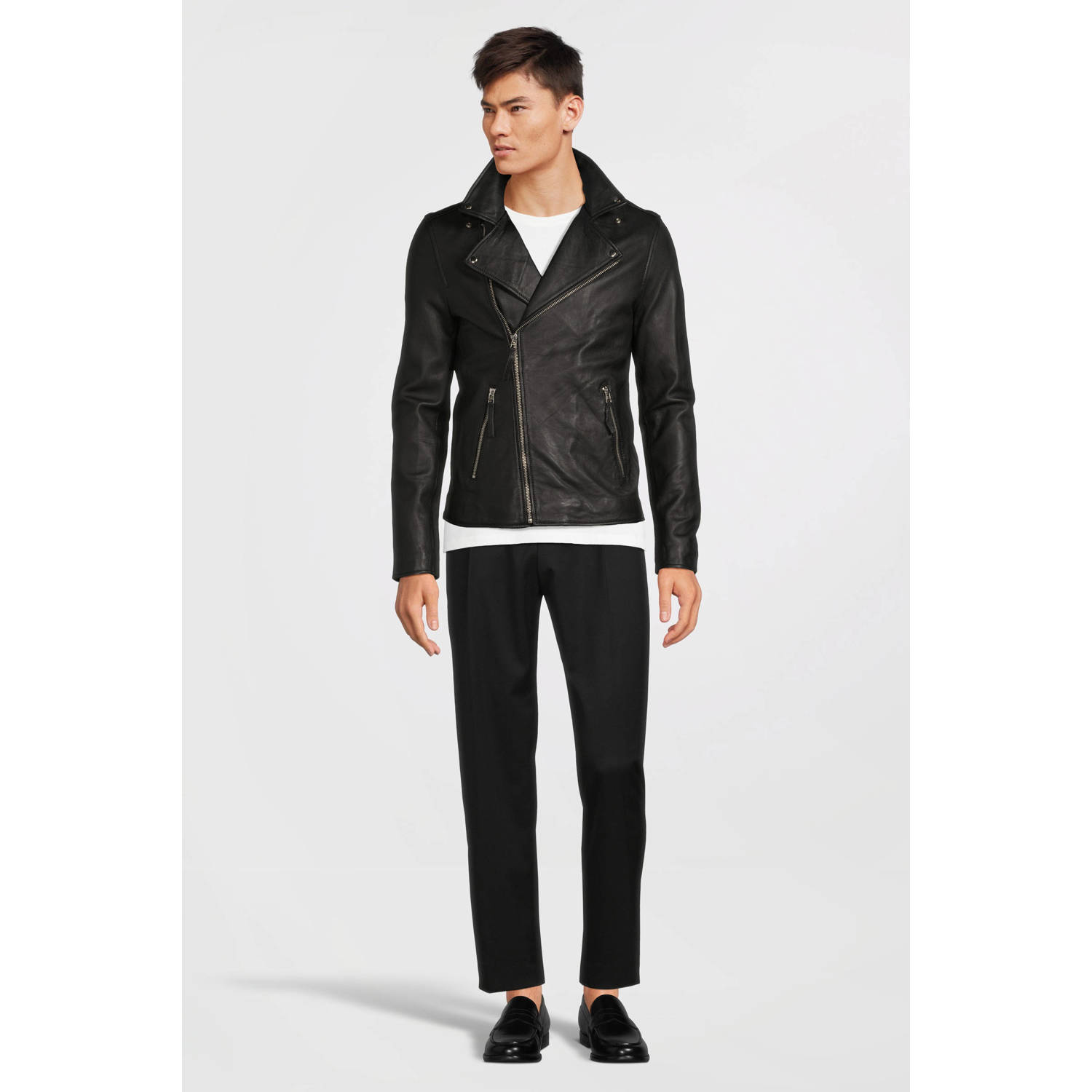 Goosecraft leren jack Mercury black