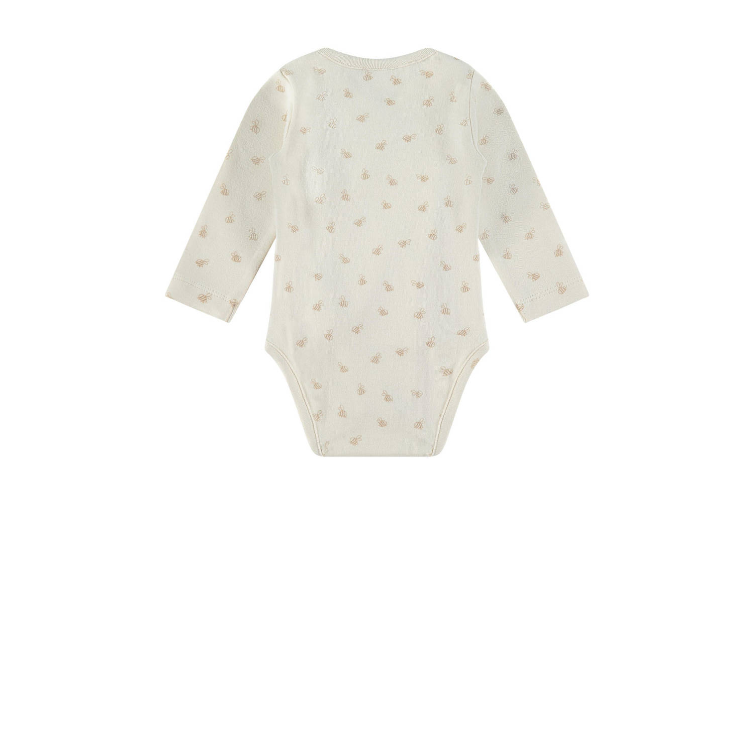 Babyface romper met all over print ecru beige