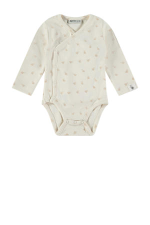 romper met all over print ecru/beige
