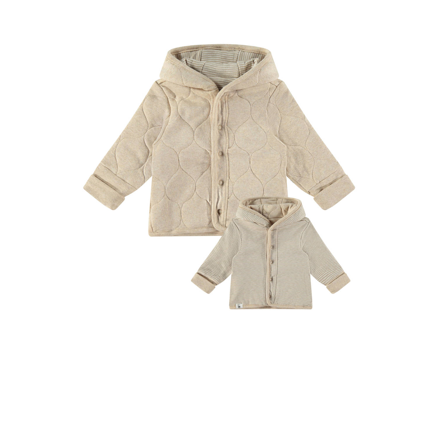 Babyface reversible tussenjas beige