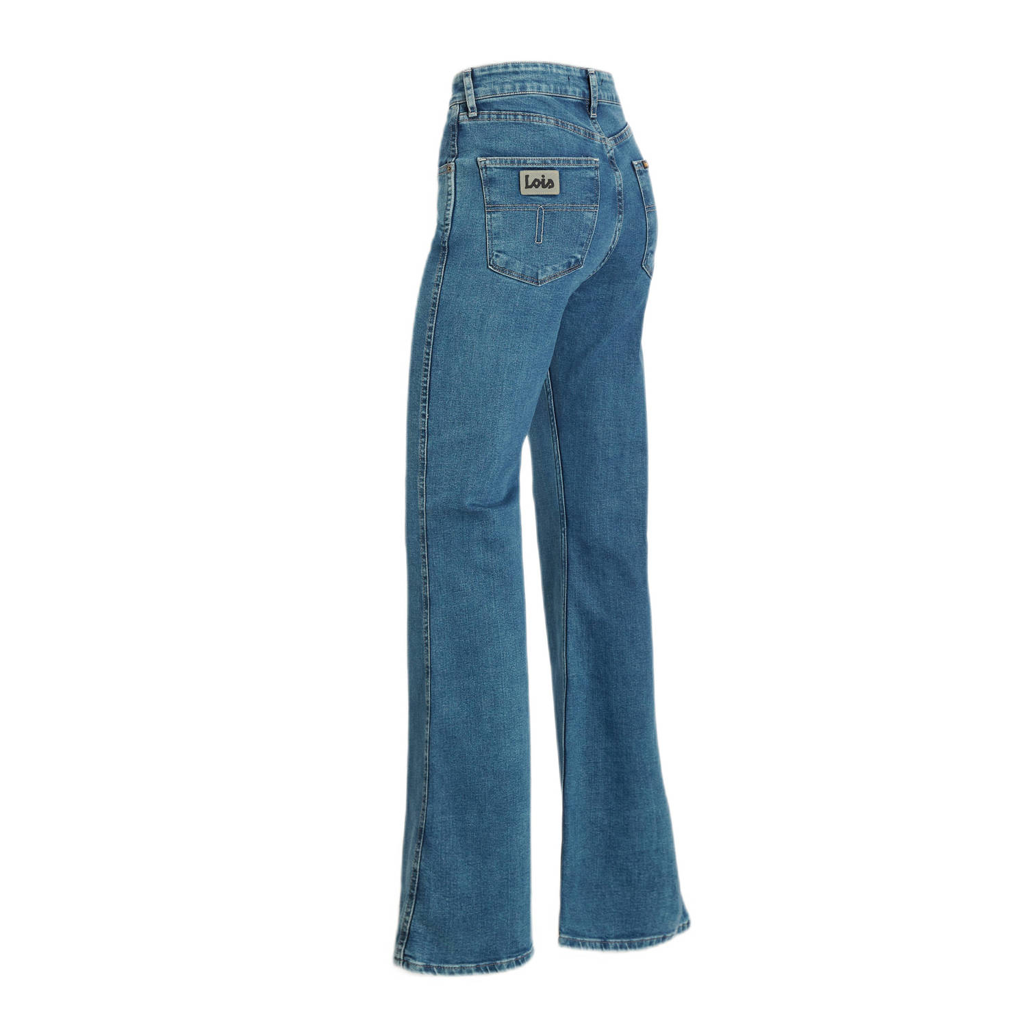 Lois high waist flared jeans Riley green stone