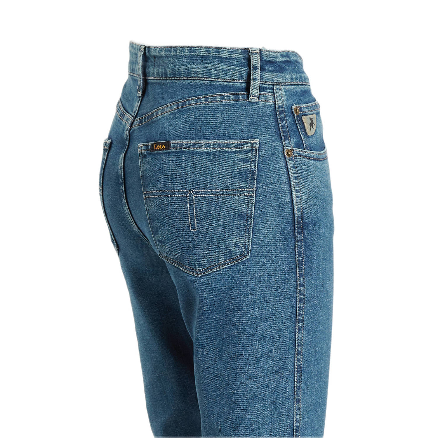 Lois high waist flared jeans Riley green stone