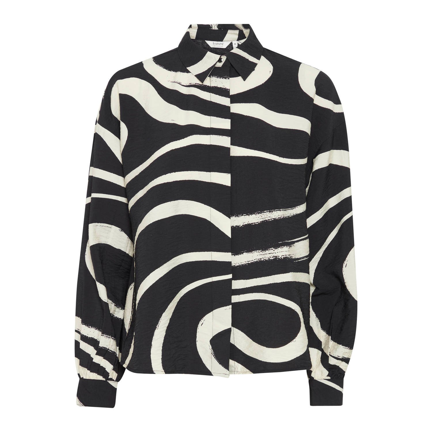 B.Young blouse BYIBINE met all over print zwart wit