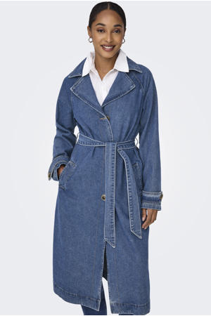 trenchcoat jas ONLMALOU medium blue denim