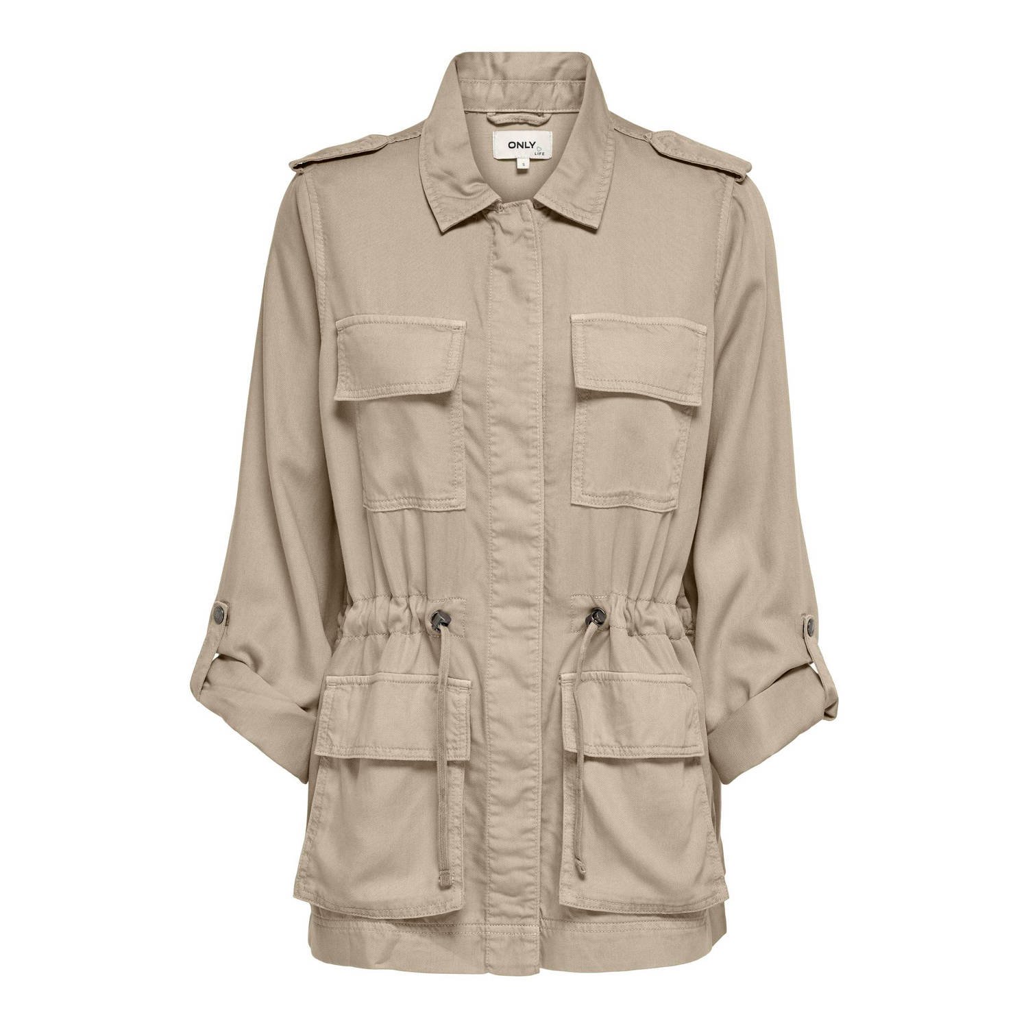 Only Utility Jack met Zilveren Voering Beige Dames