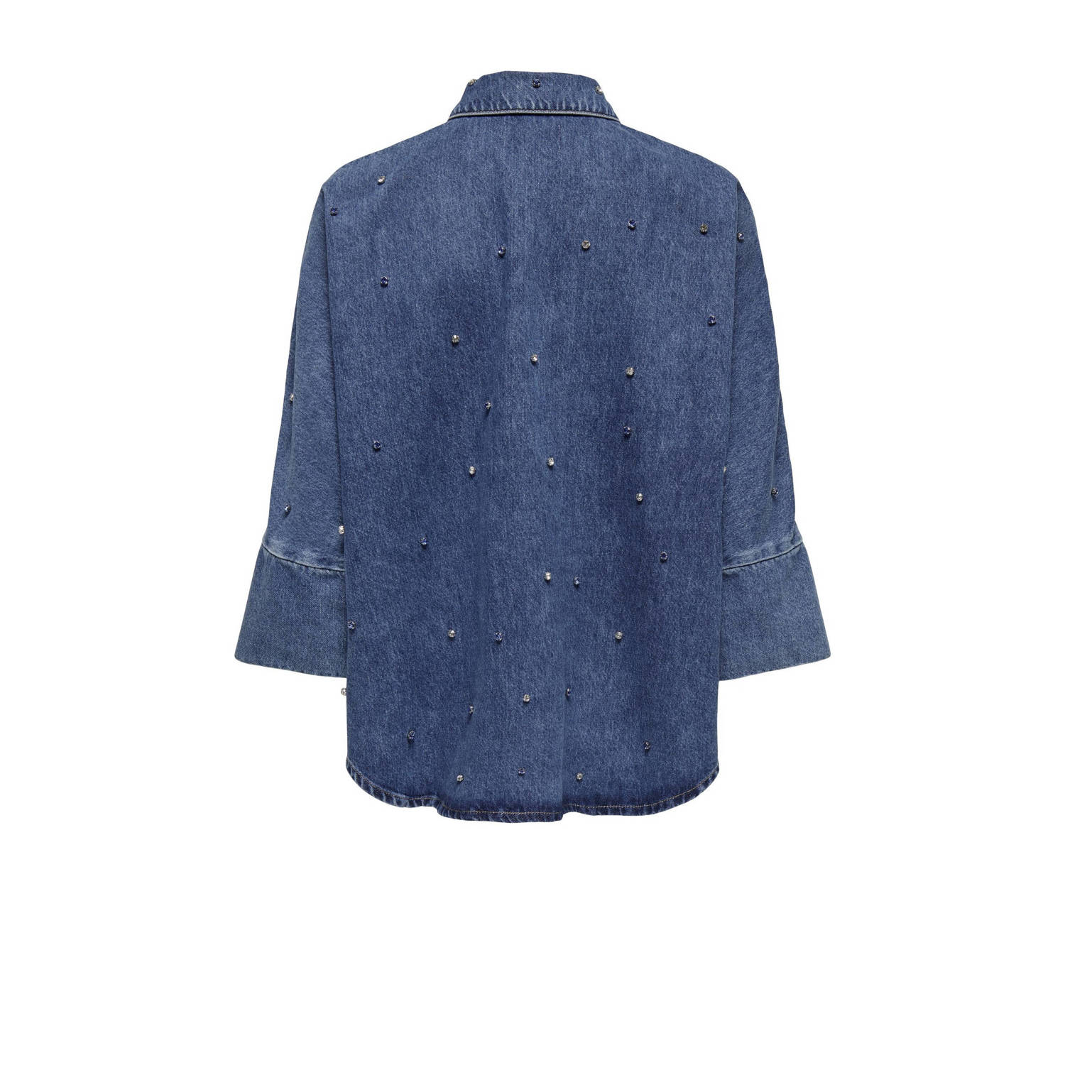 ONLY denim blouse ONLGRACE medium blue denim