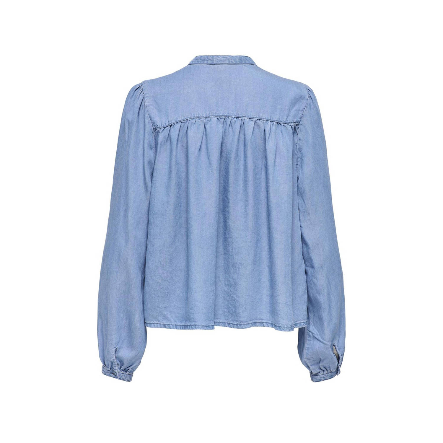 ONLY denim geweven blouse ONLAVERIE medium blue denim