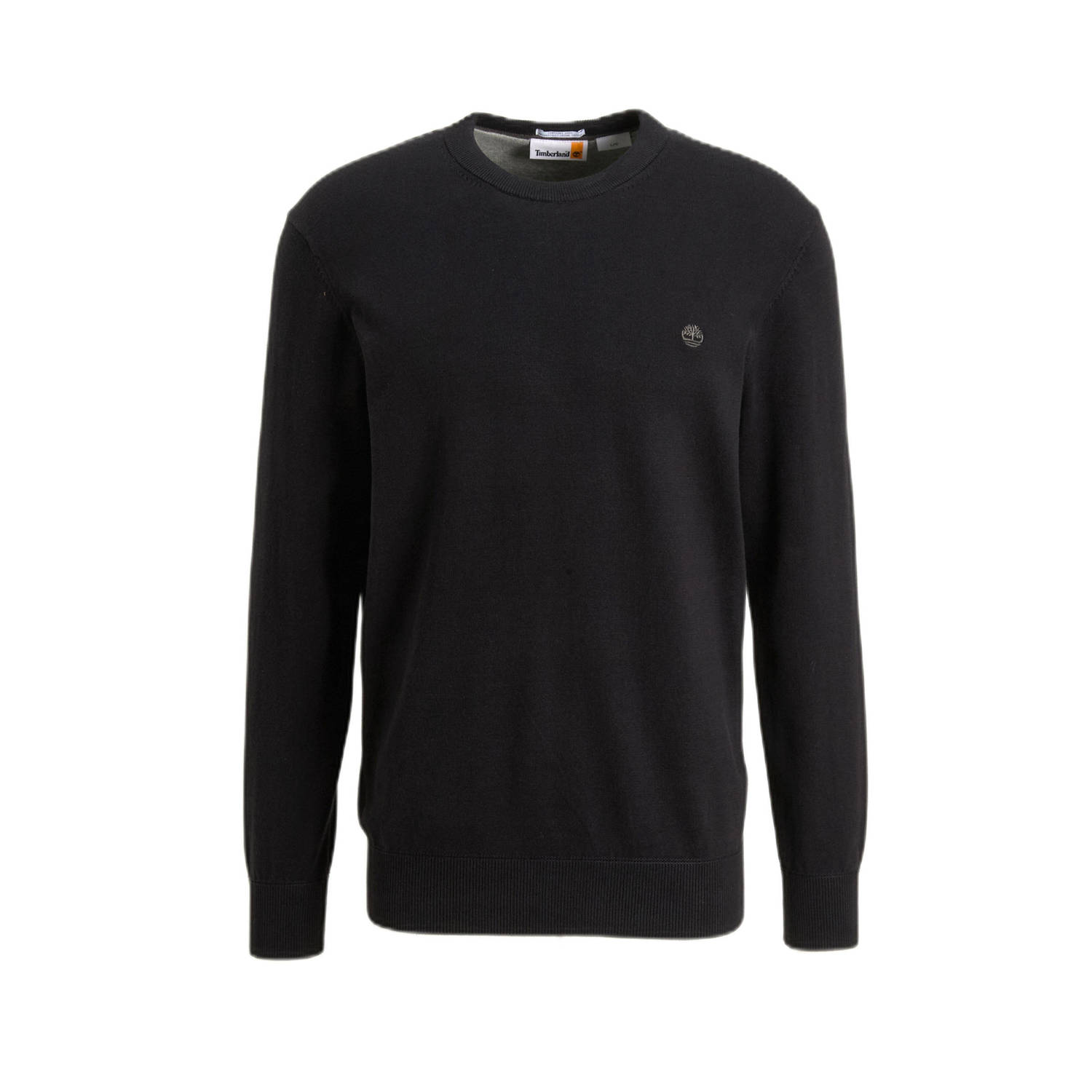 Timberland fijn gebreide pullover van katoen zwart