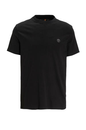 slim fit T-shirt met logo zwart zwart