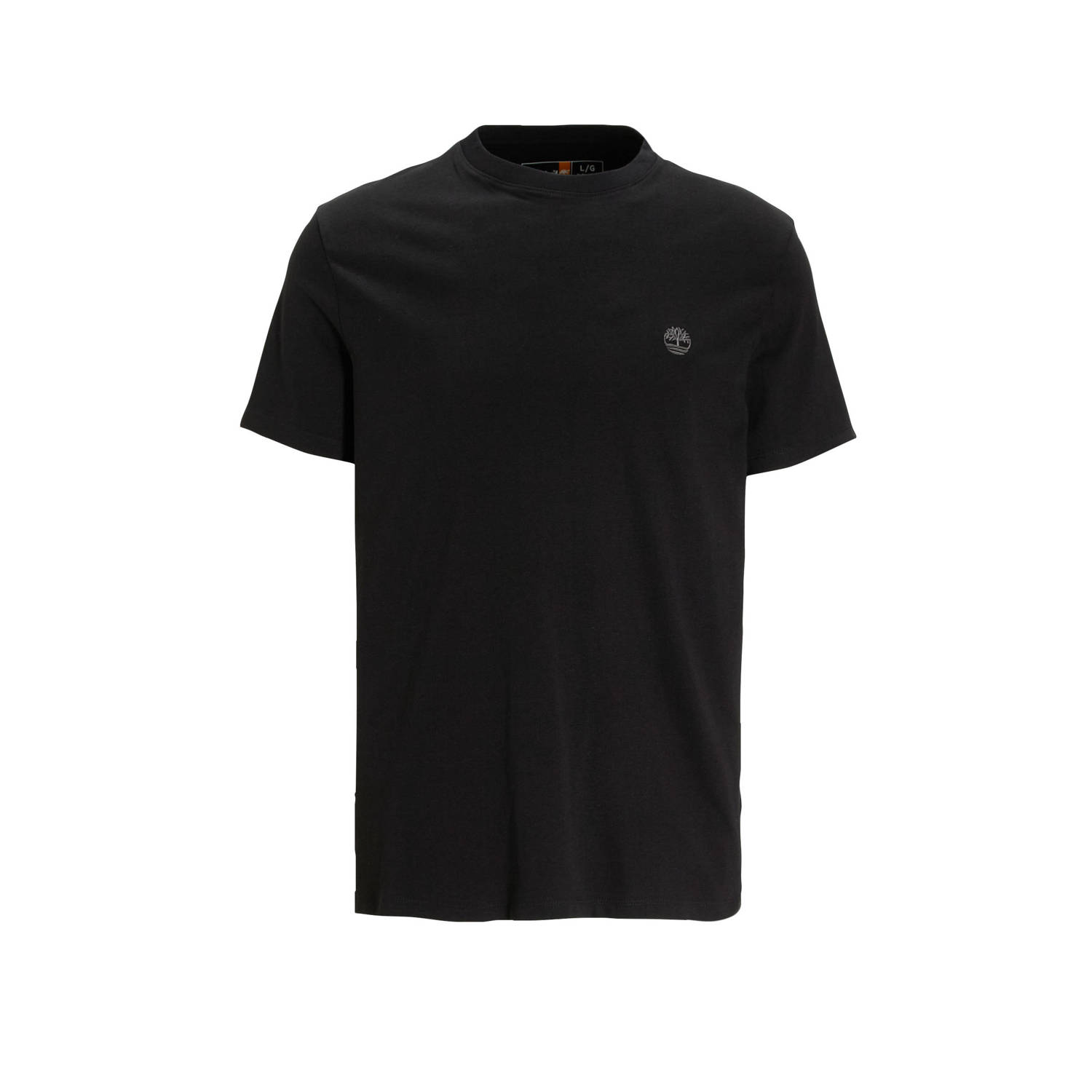Timberland slim fit T-shirt met logo zwart