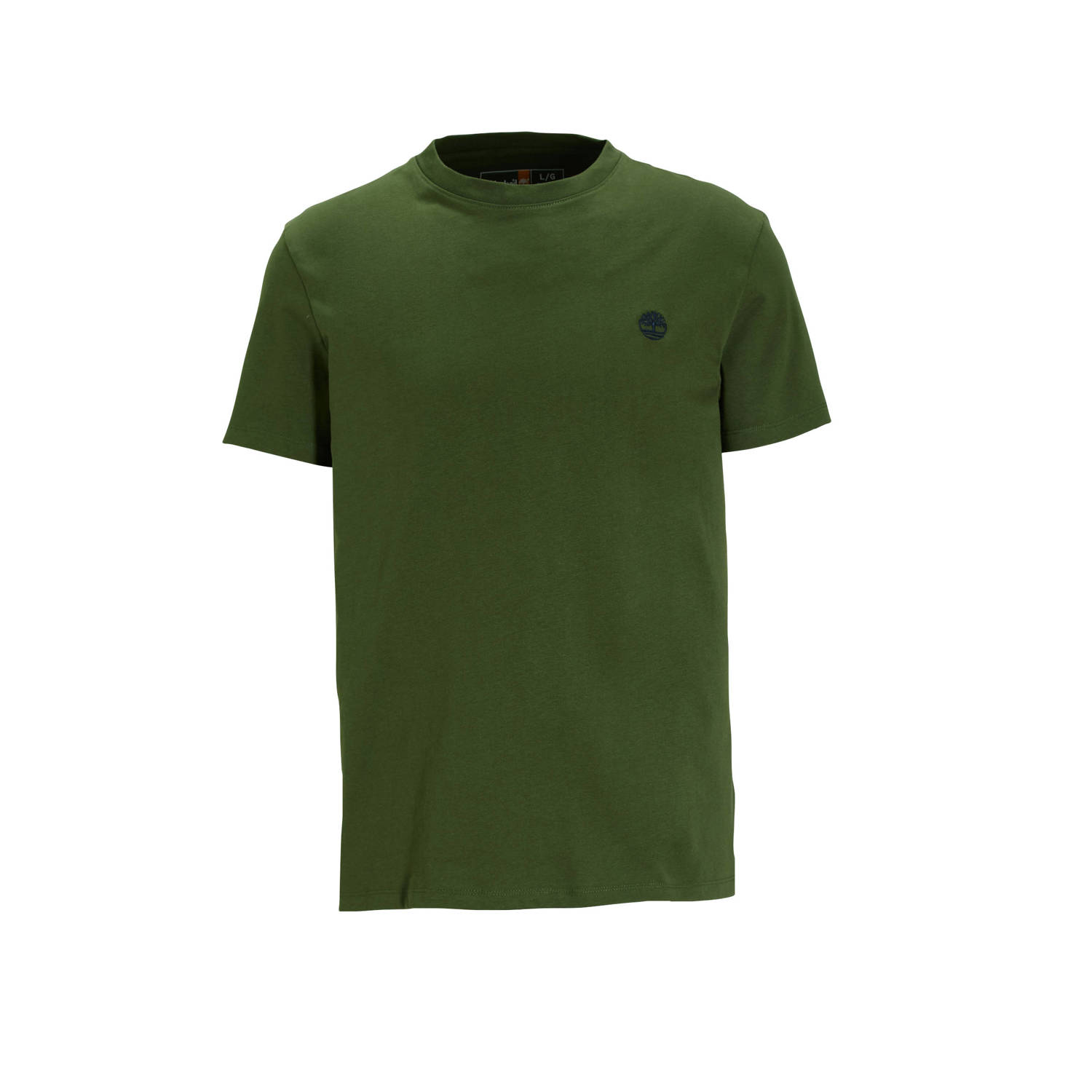 Timberland slim fit T-shirt met logo kaki