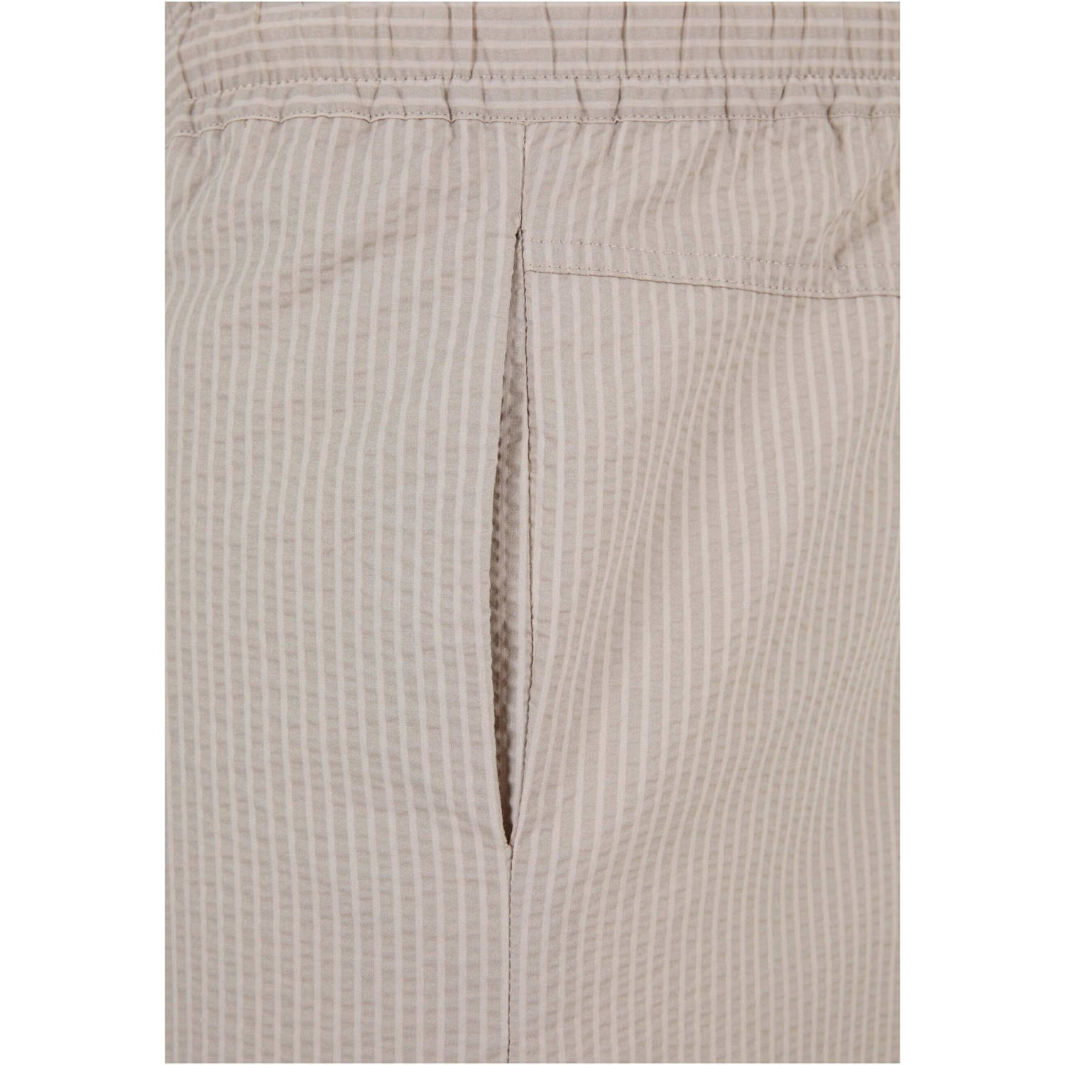 Urban Classics gestreepte regular fit short beige