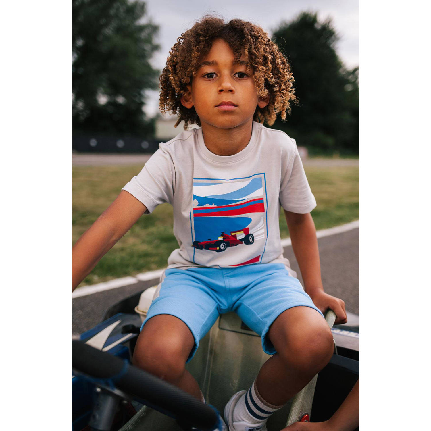 TYGO & vito T-shirt Joël met printopdruk beige