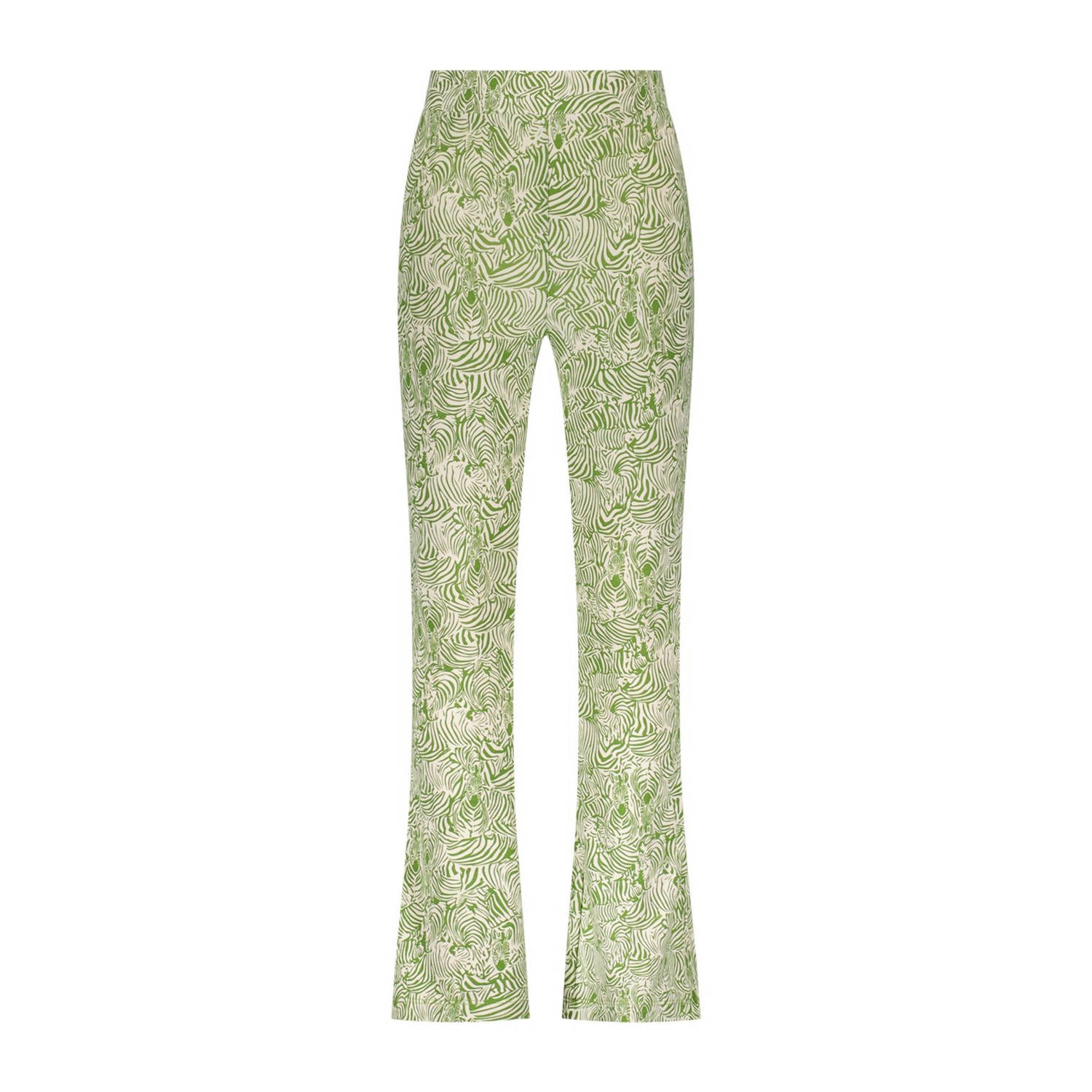 TYGO & vito regular fit broek Poppy met all over print olijfgroen Meisjes Biologisch katoen 110 116