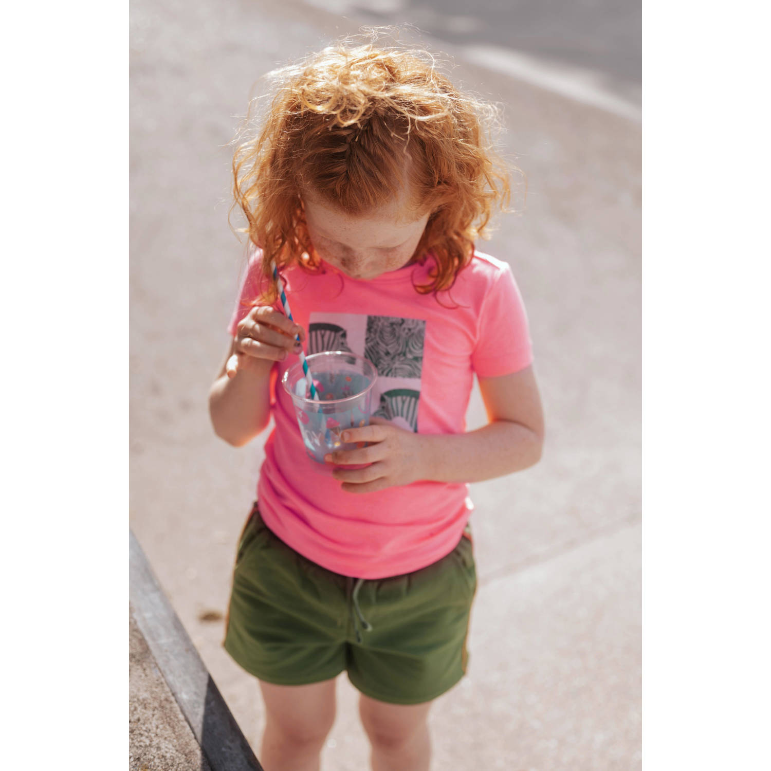 TYGO & vito T-shirt met printopdruk zoetroze