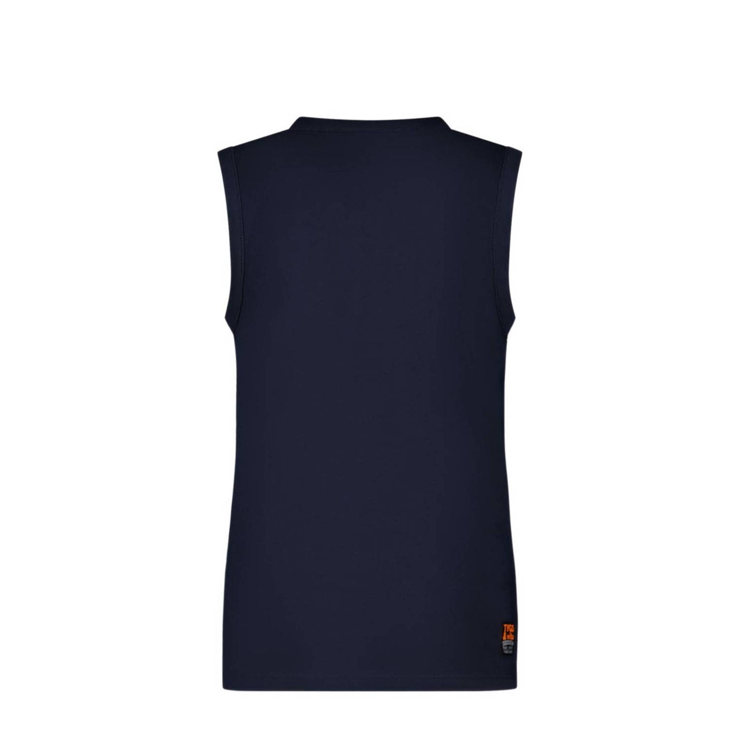 TYGO & vito T-shirt Daan met printopdruk donkerblauw