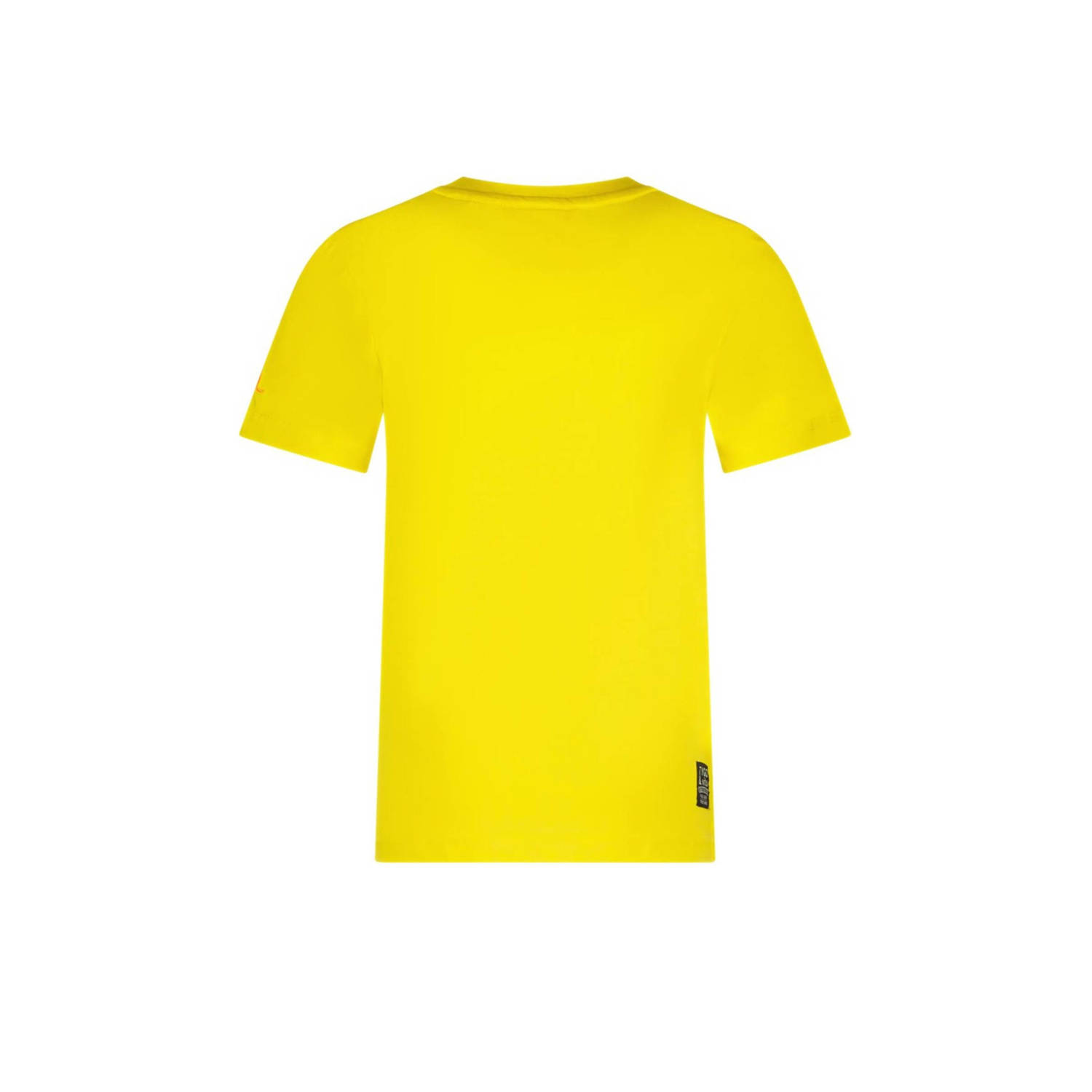TYGO & vito T-shirt Tijn met printopdruk felgeel