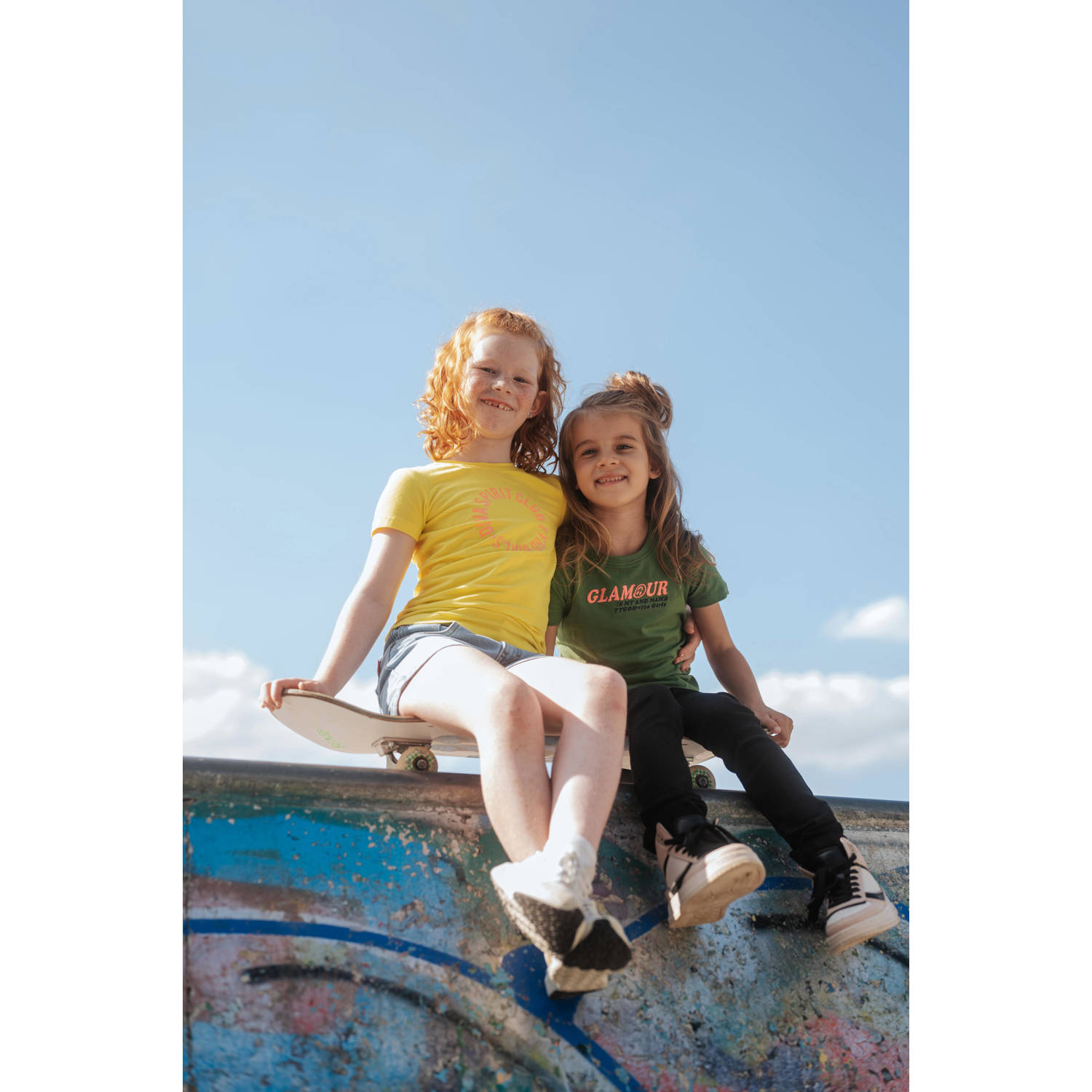 TYGO & vito T-shirt Jayla met tekst felgeel