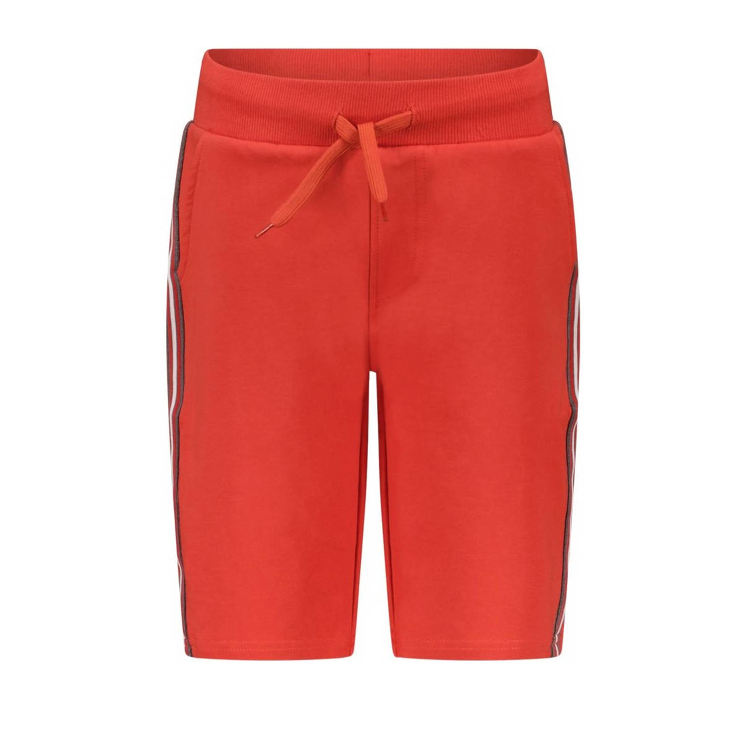 TYGO & vito regular fit sweatshort Bing met zijstreep felrood Korte broek 110 116