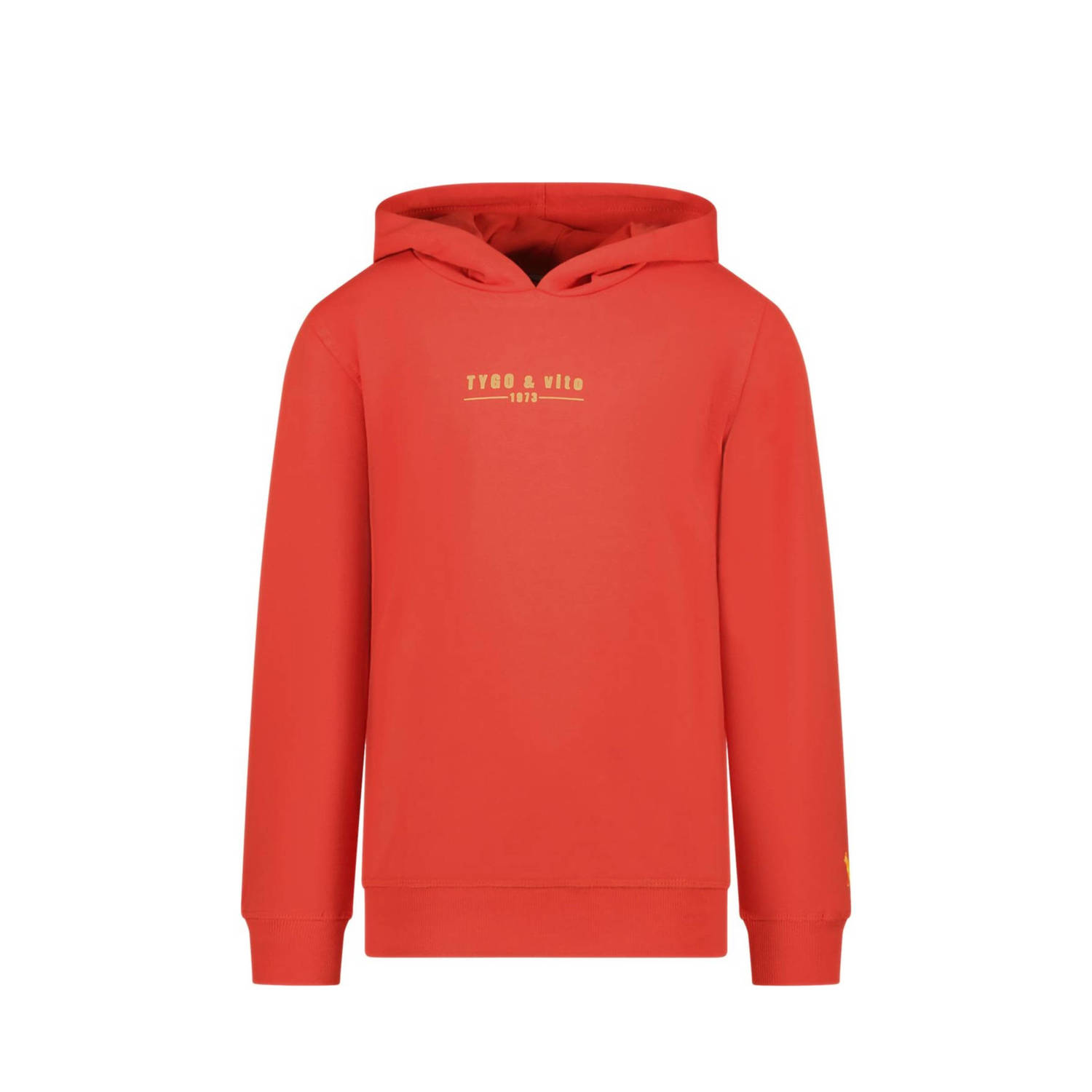 TYGO & vito hoodie Hugo met logo helderrood