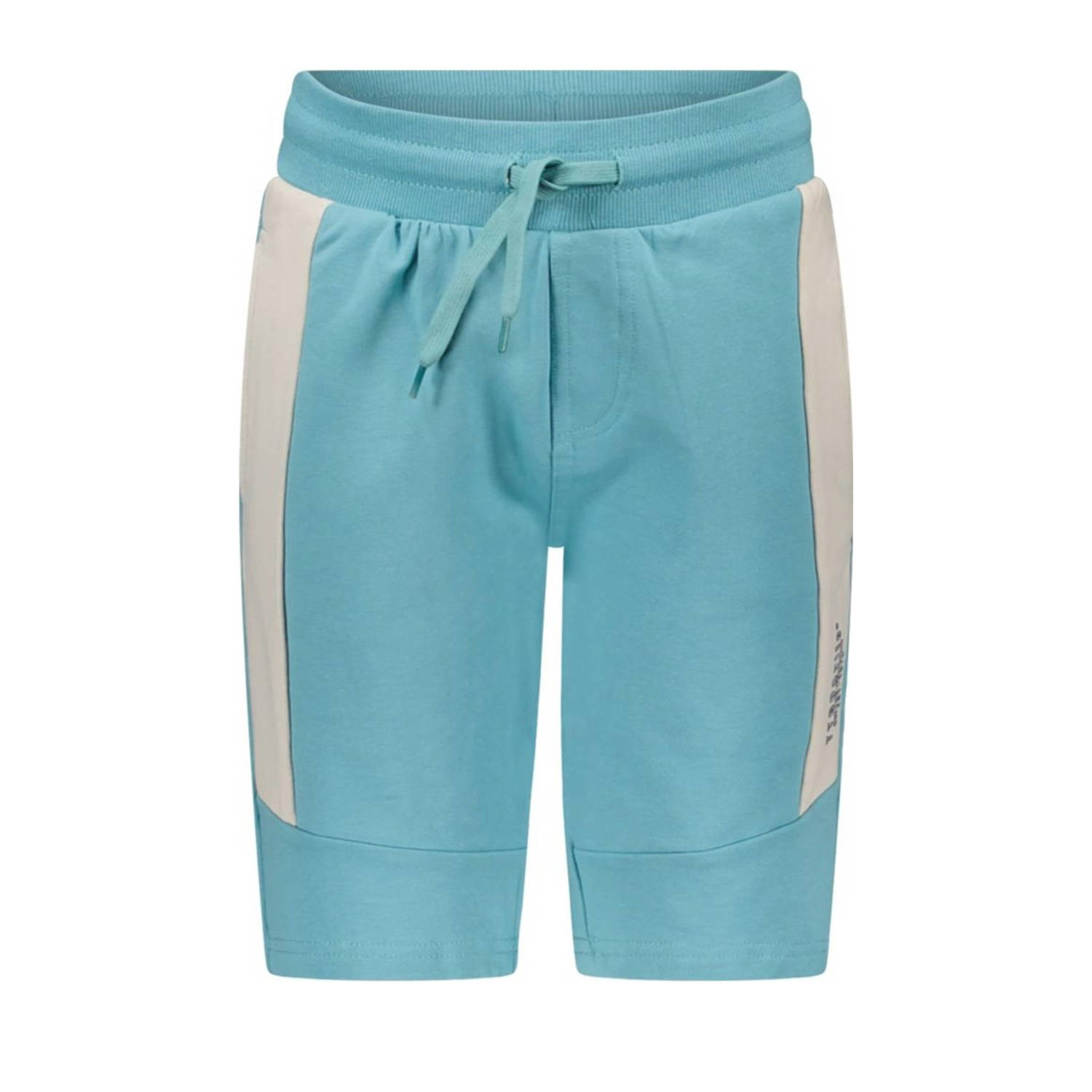 TYGO & vito regular fit sweatshort Barry aquablauw wit Korte broek Jongens Katoen 110 116