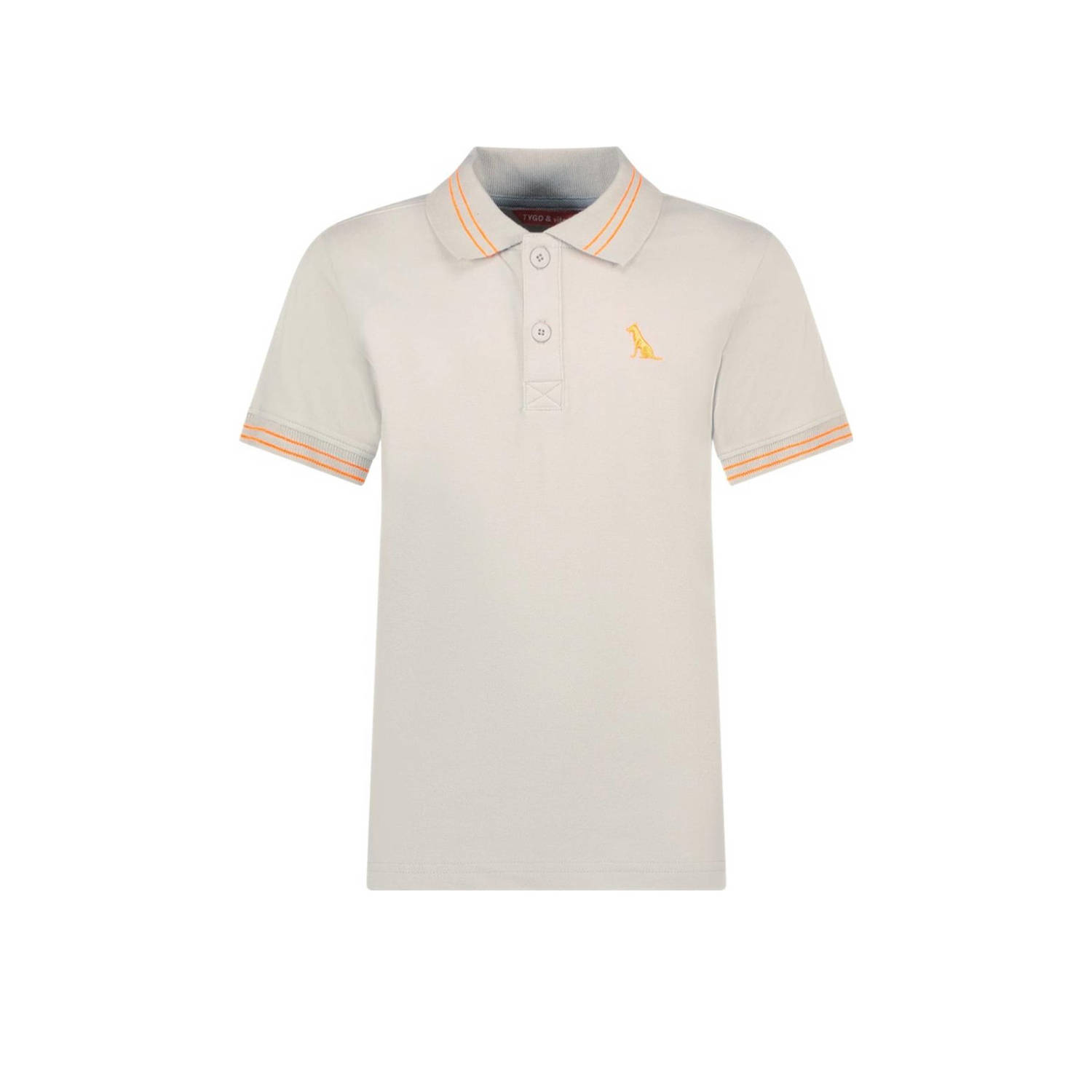 TYGO & vito polo Milan beige oranje Jongens Biologisch katoen Polokraag 110 116