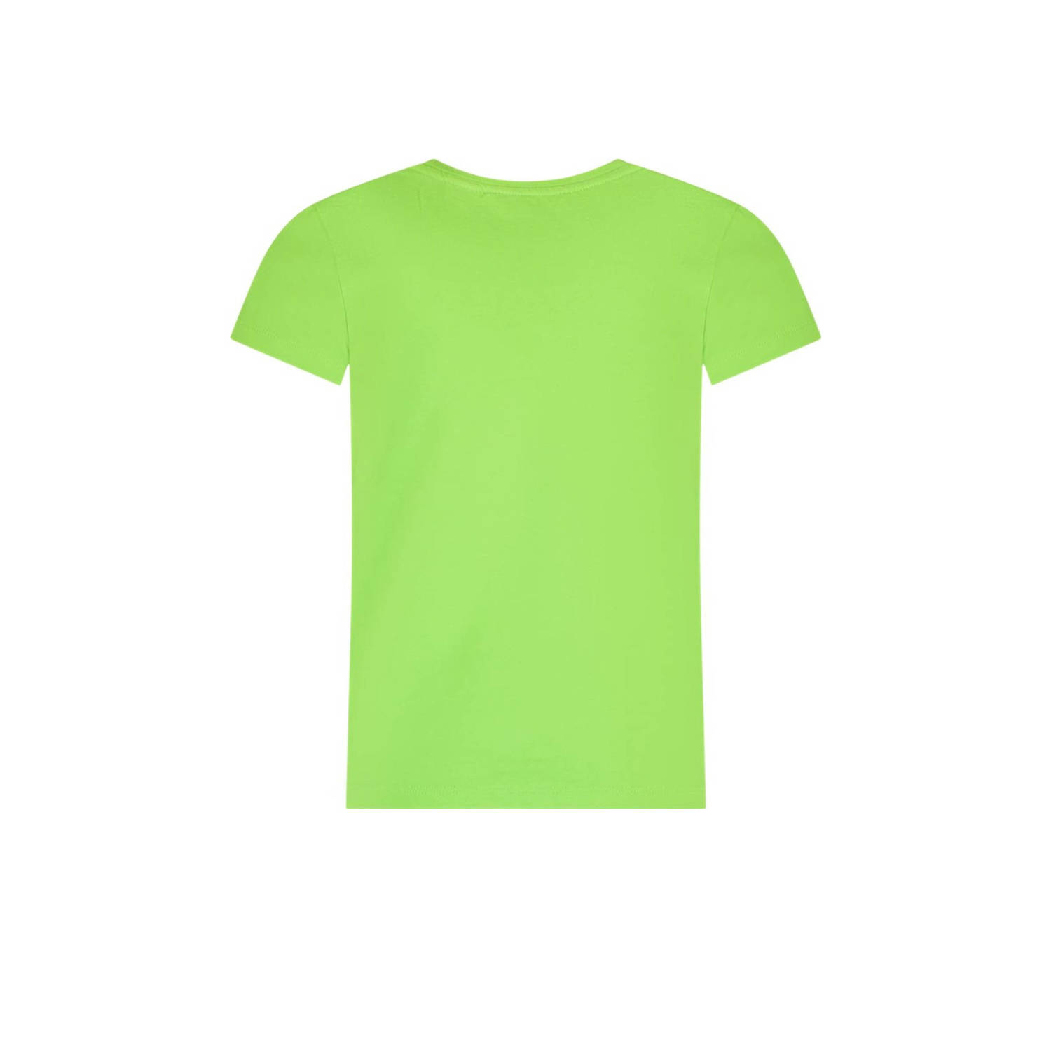 TYGO & vito T-shirt Jayla met tekst felgroen