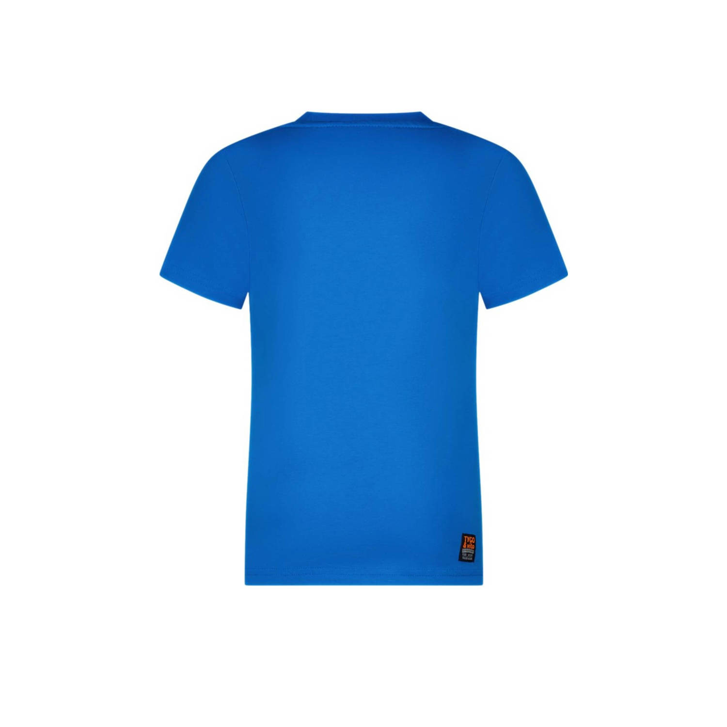 TYGO & vito T-shirt Jaimy met printopdruk hardblauw
