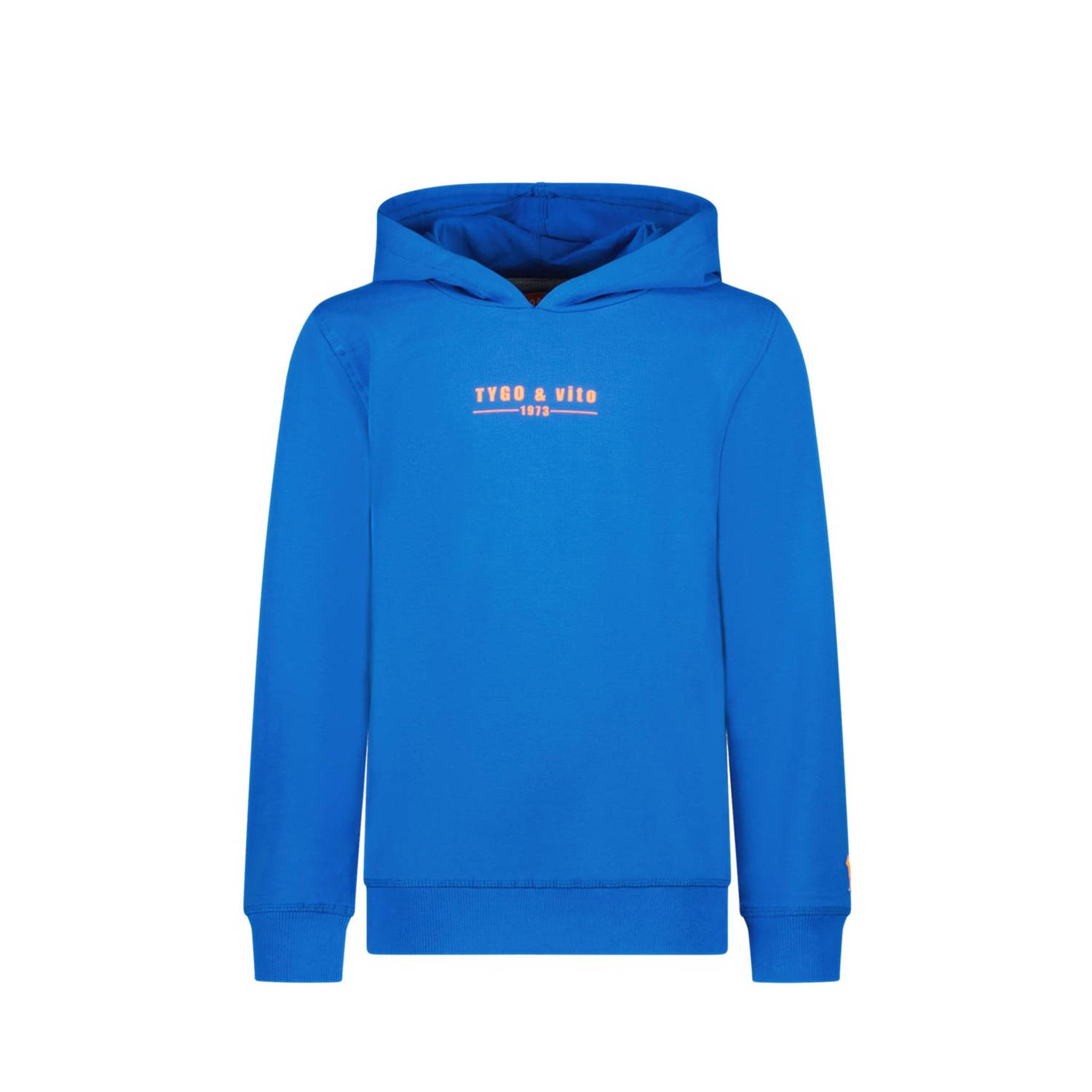 TYGO & vito hoodie Hugo met logo felblauw