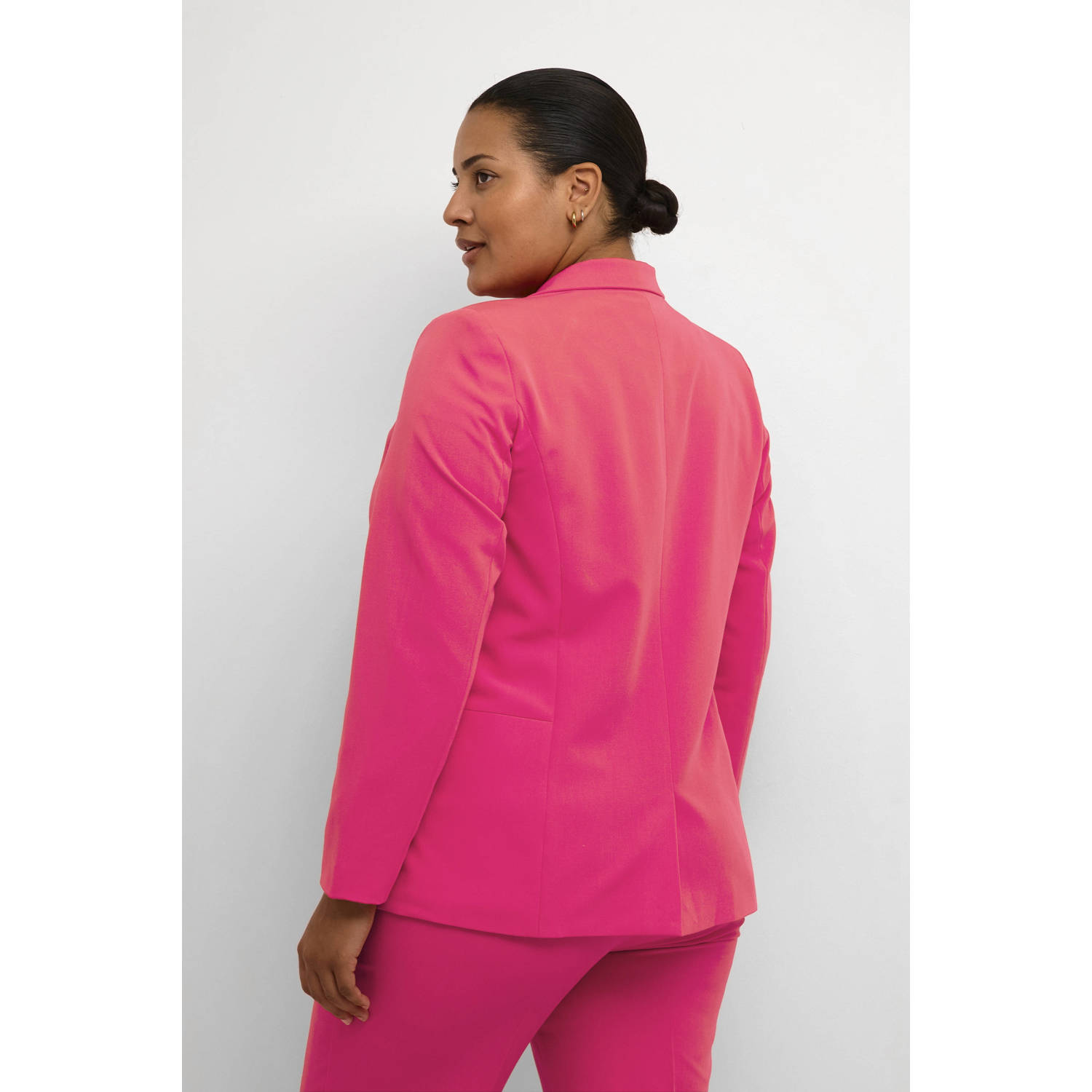 Kaffe Curve rechtvallende blazer roze