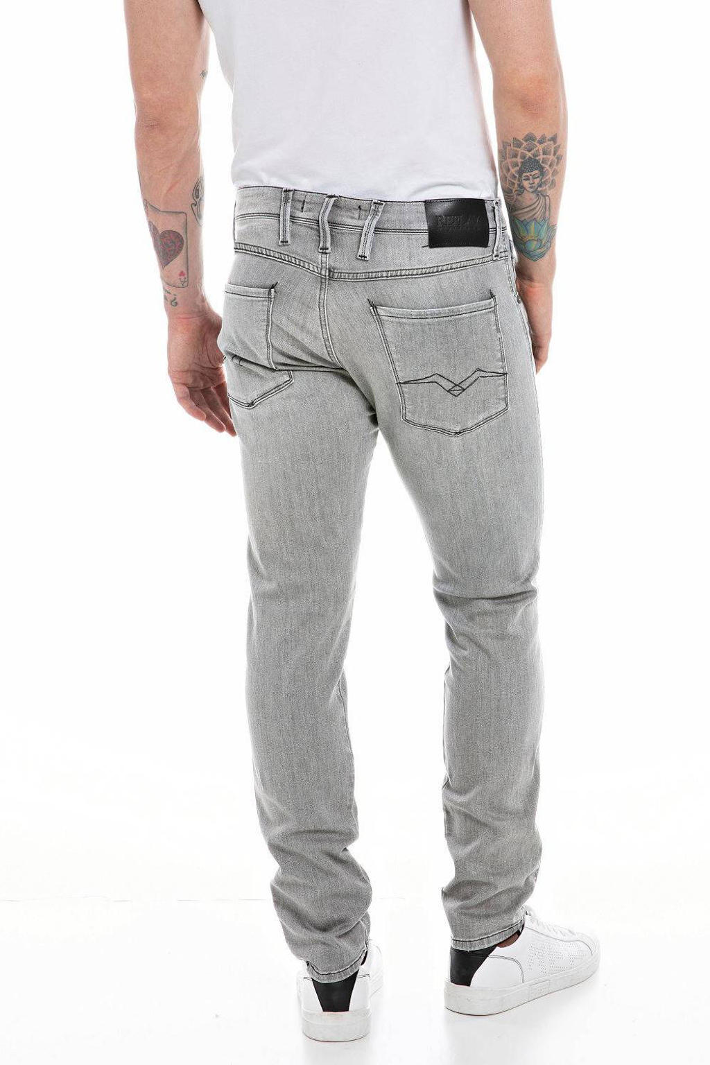 REPLAY slim fit jeans ANBASS light grey | wehkamp