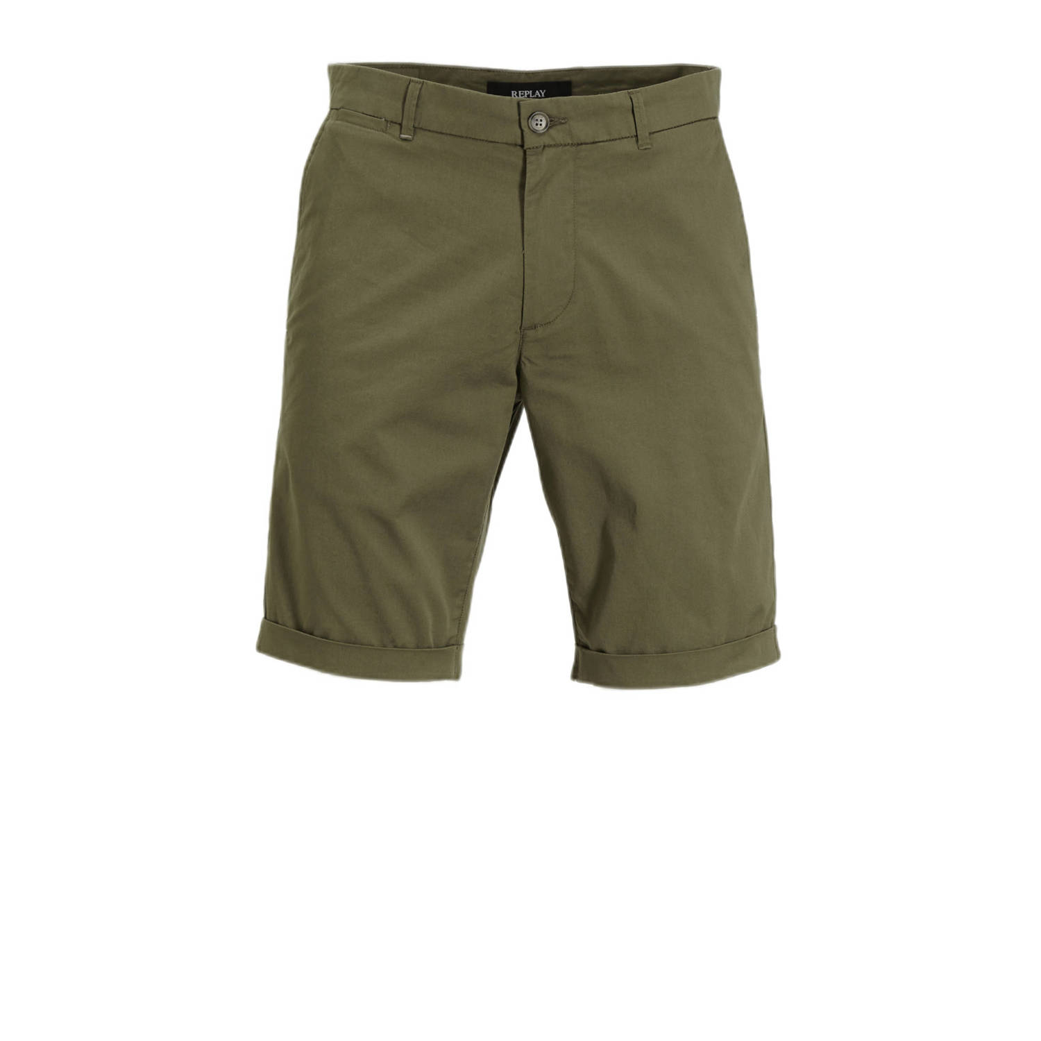 REPLAY slim fit short 851 olive