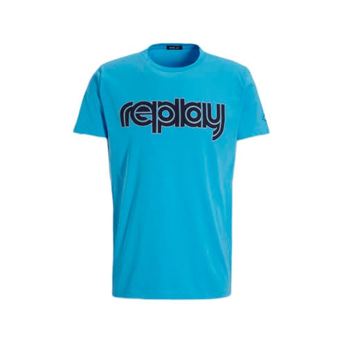 REPLAY T-shirt met printopdruk
