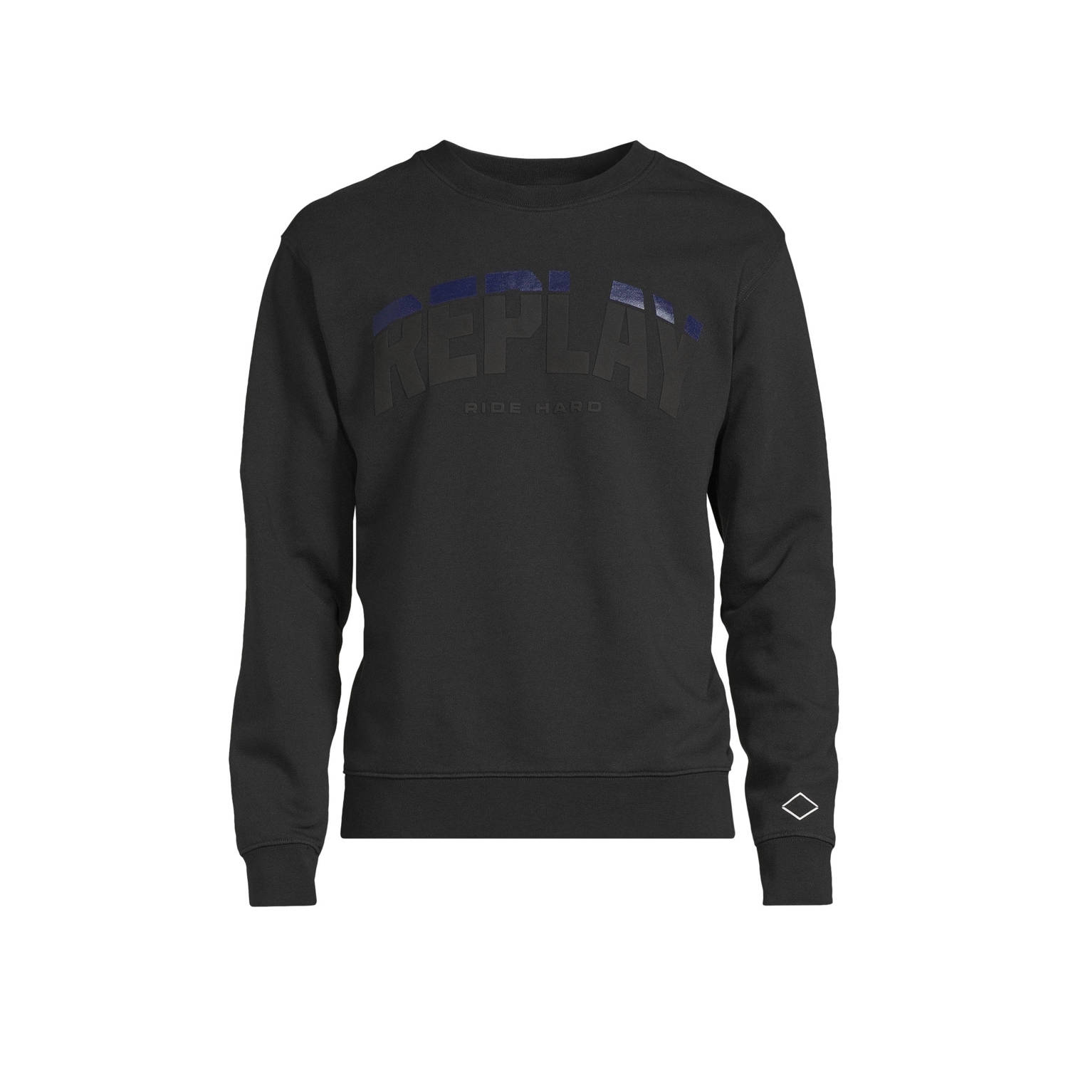 REPLAY sweater met printopdruk nearly black