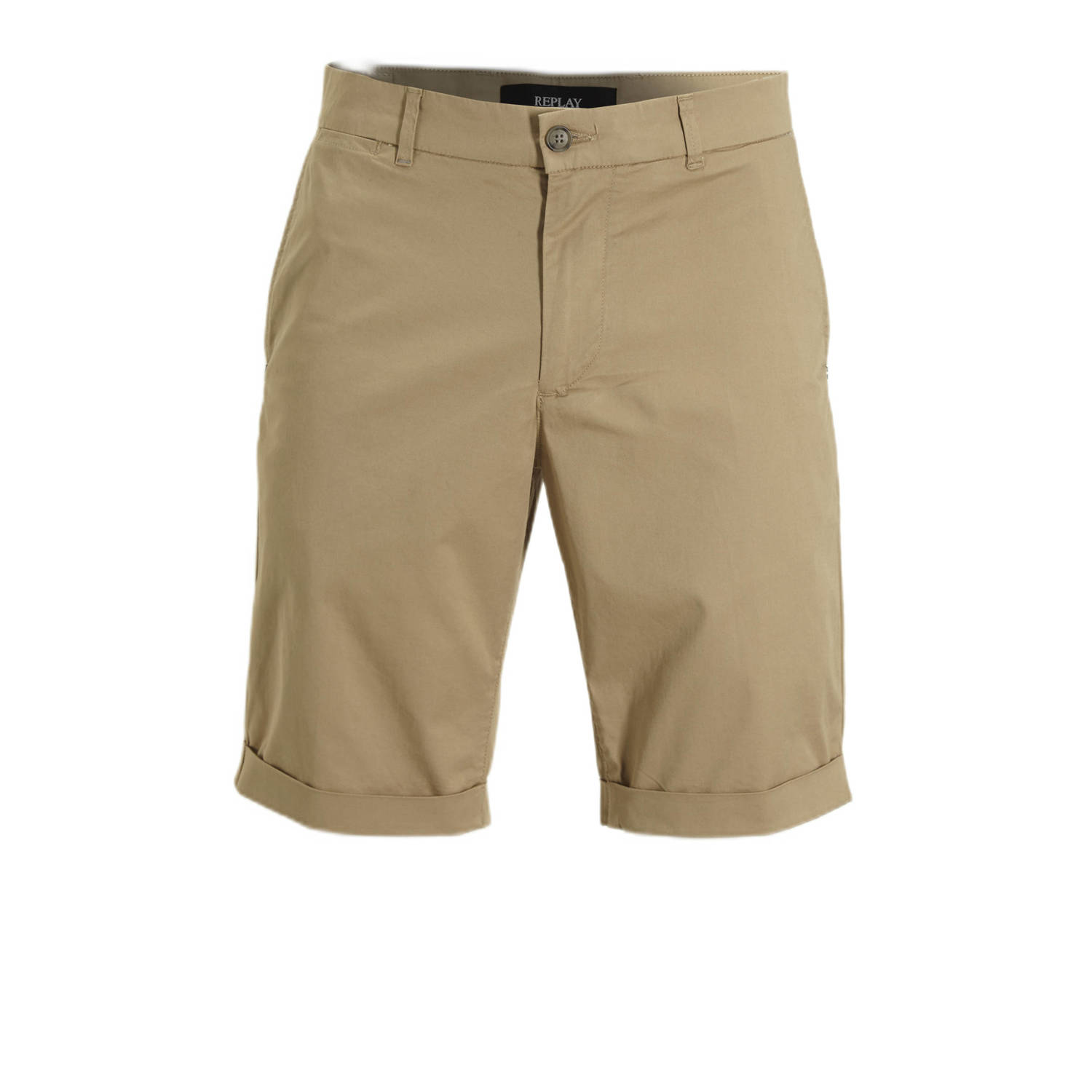 REPLAY slim fit short 769 biscuit