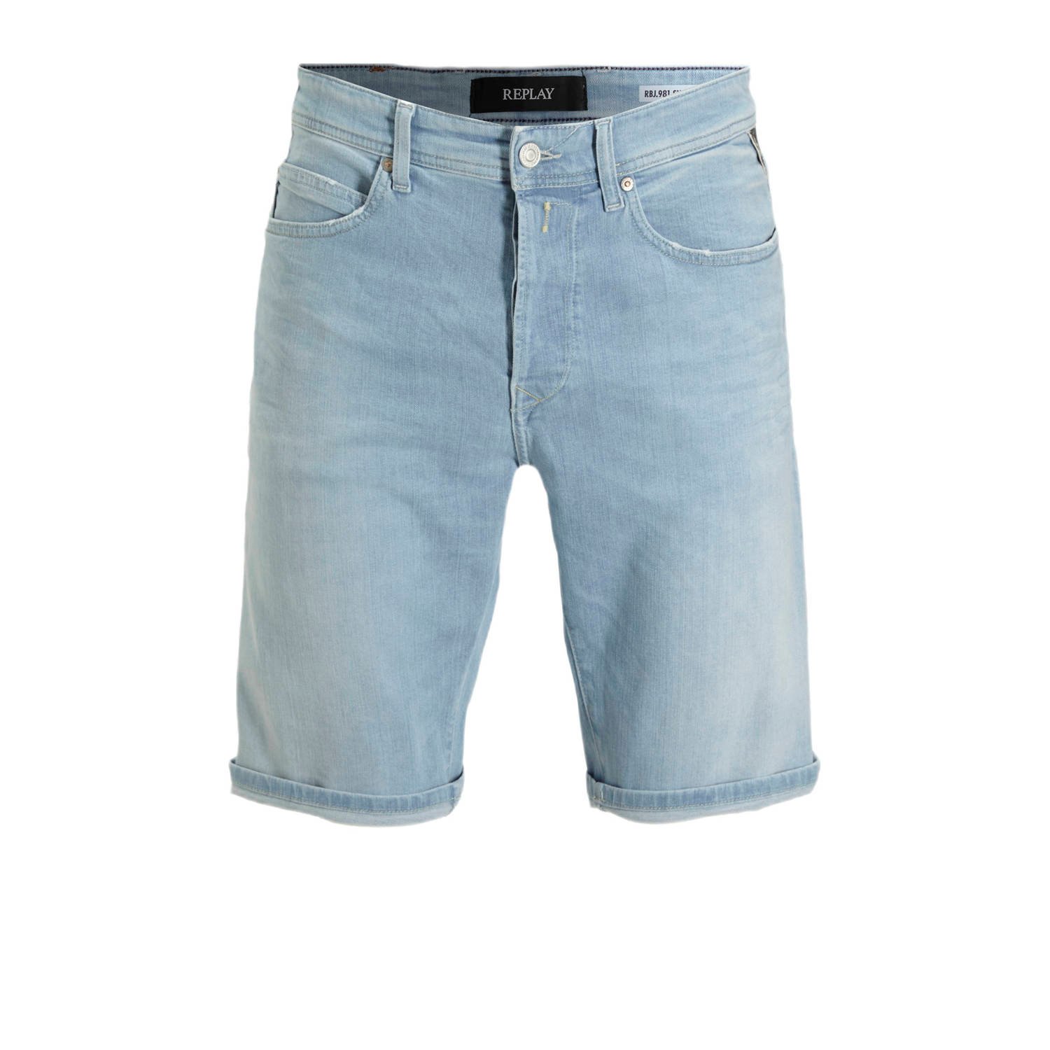 REPLAY tapered fit short RBJ.981 light blue