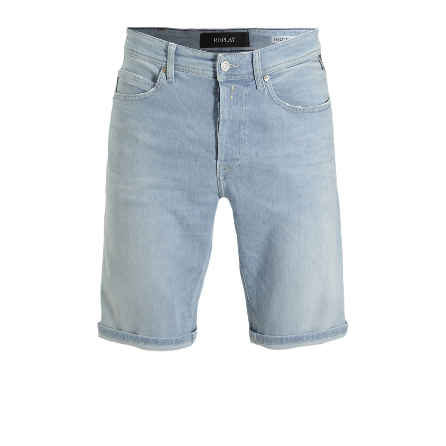 REPLAY tapered fit short RBJ.981 light blue