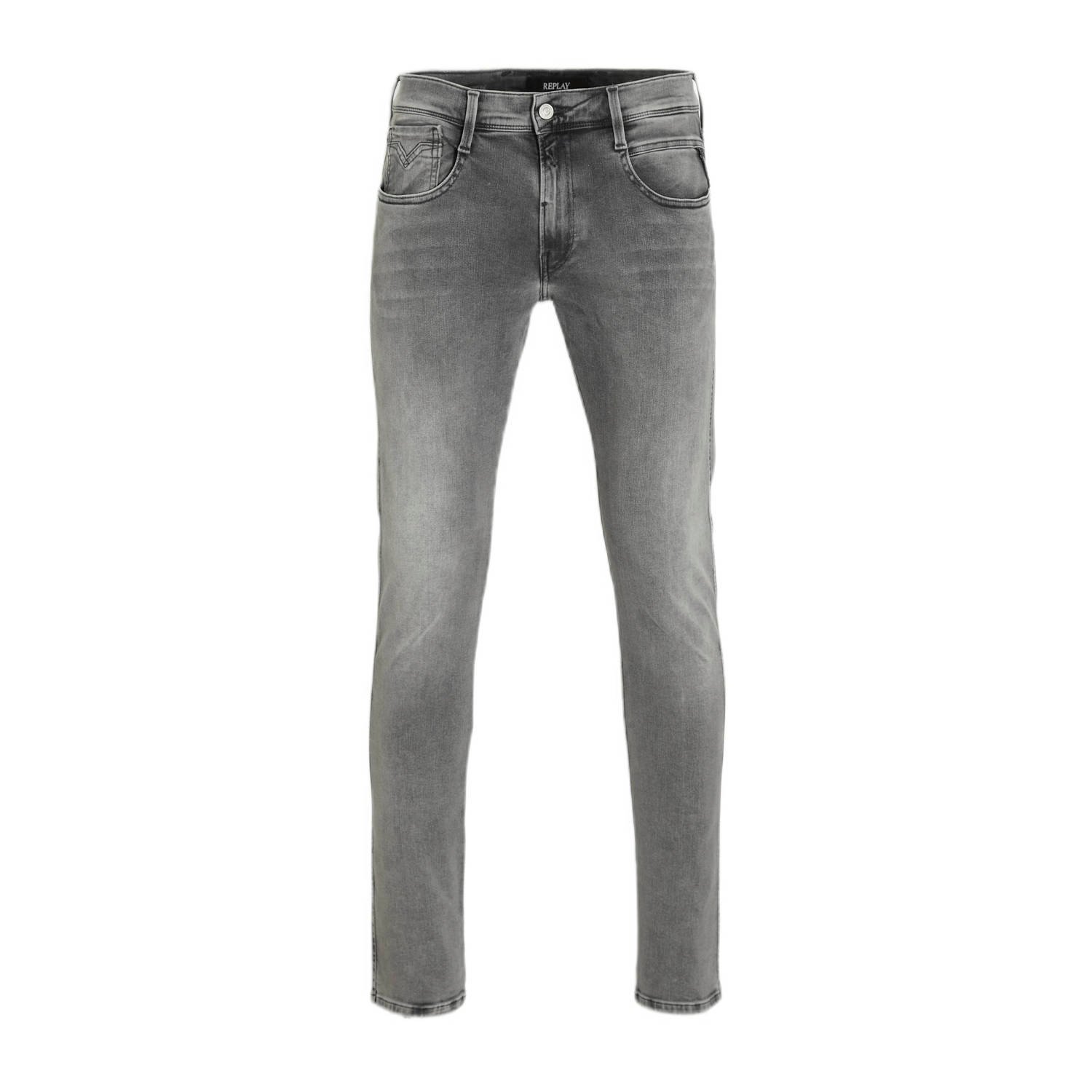 Replay Stretch Skinny Jeans Gray Heren