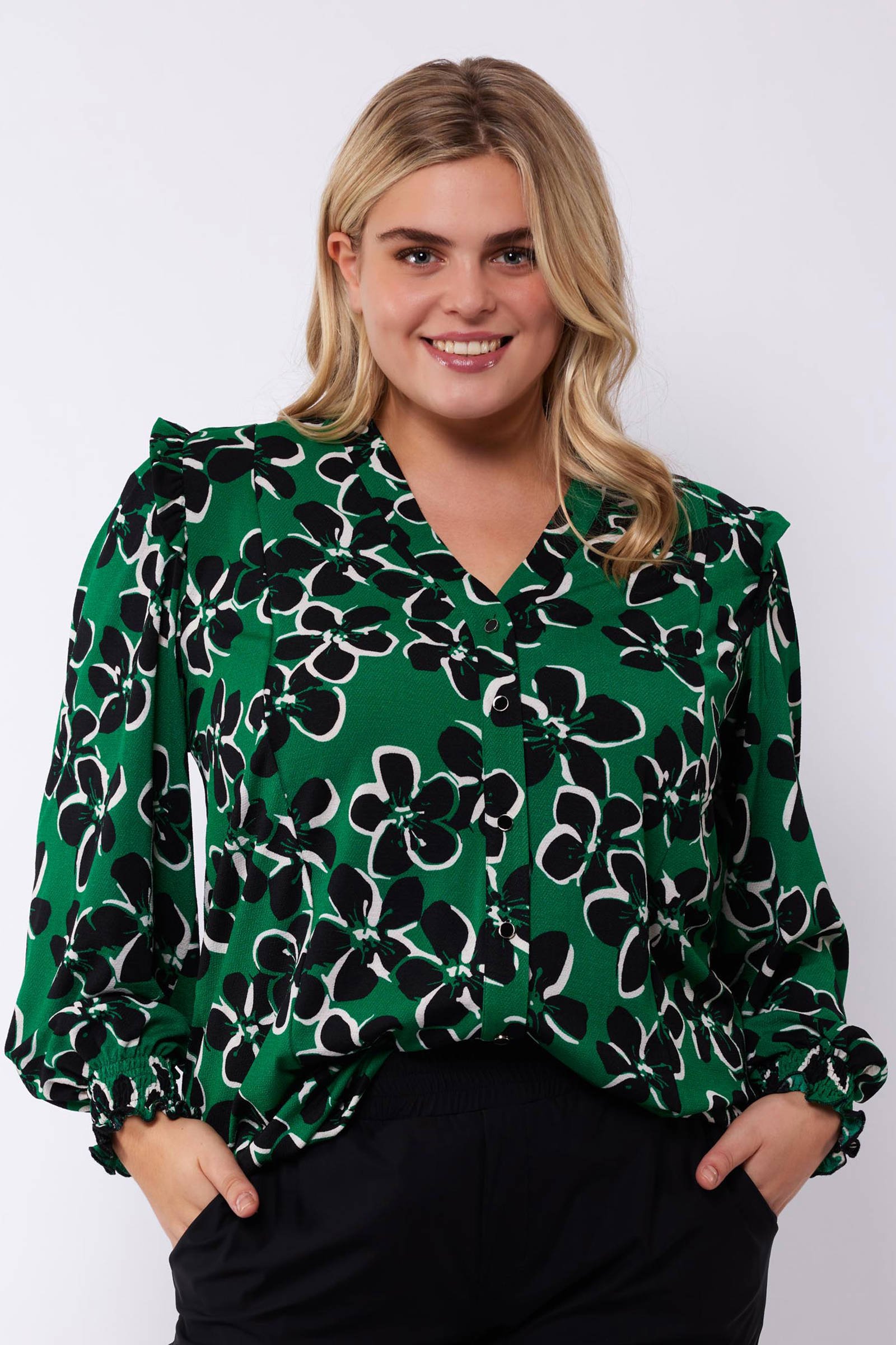 Lange best sale blouse groen